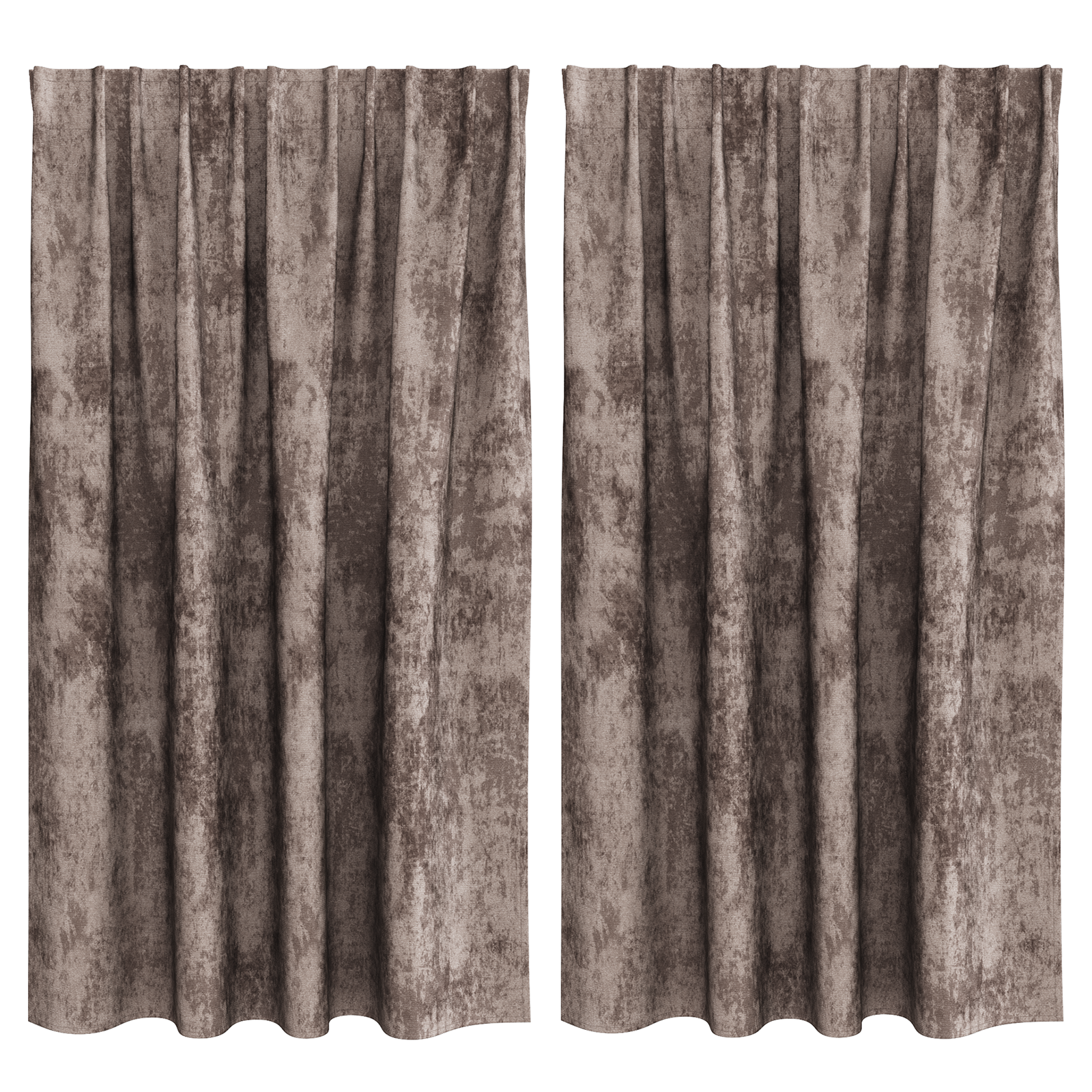 Velvet Curtains 2 pcs with Eyelets Cappuccino 140x140 cm - Image 2