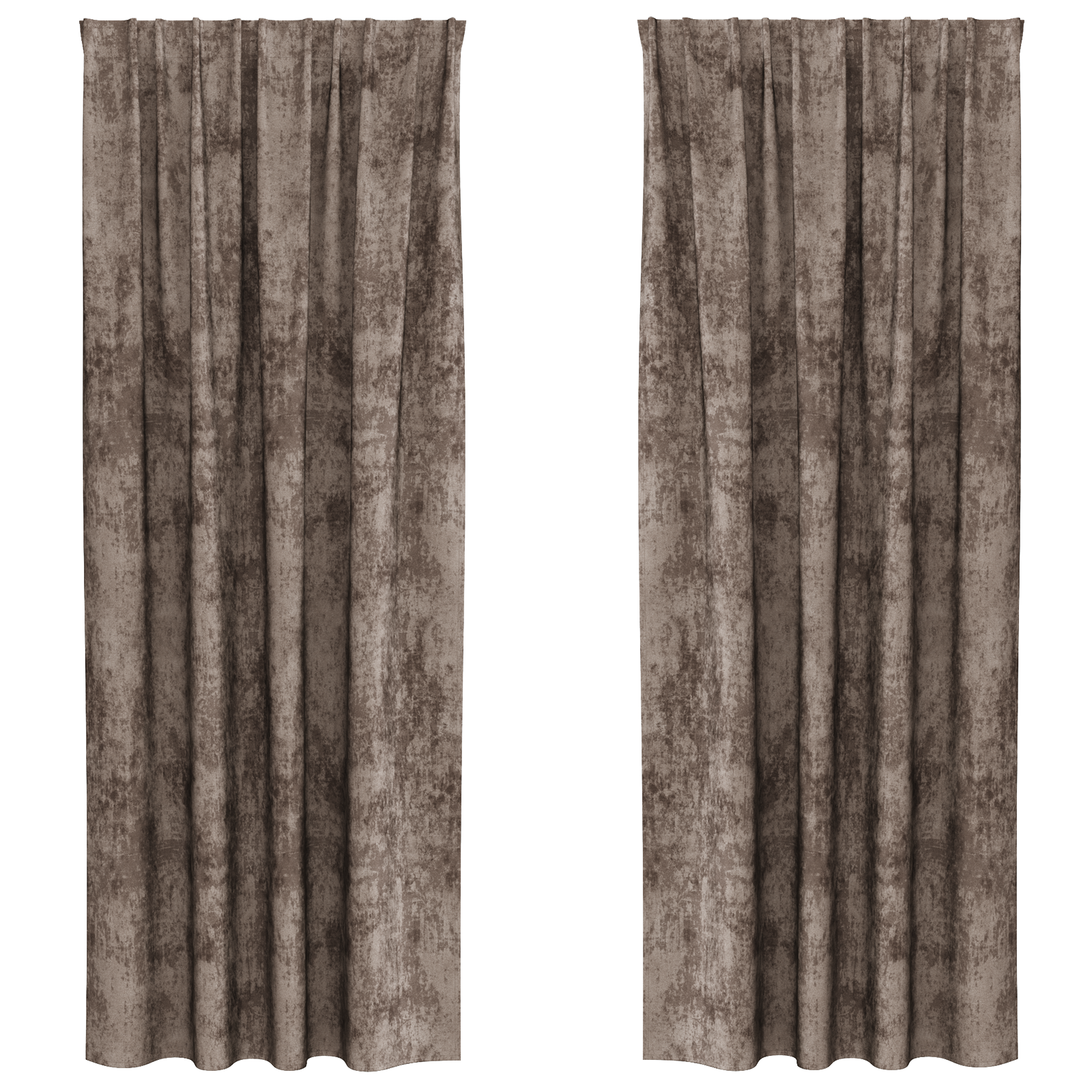 Velvet Curtains 2 pcs with Eyelets Cappuccino 245x140 cm - Image 2