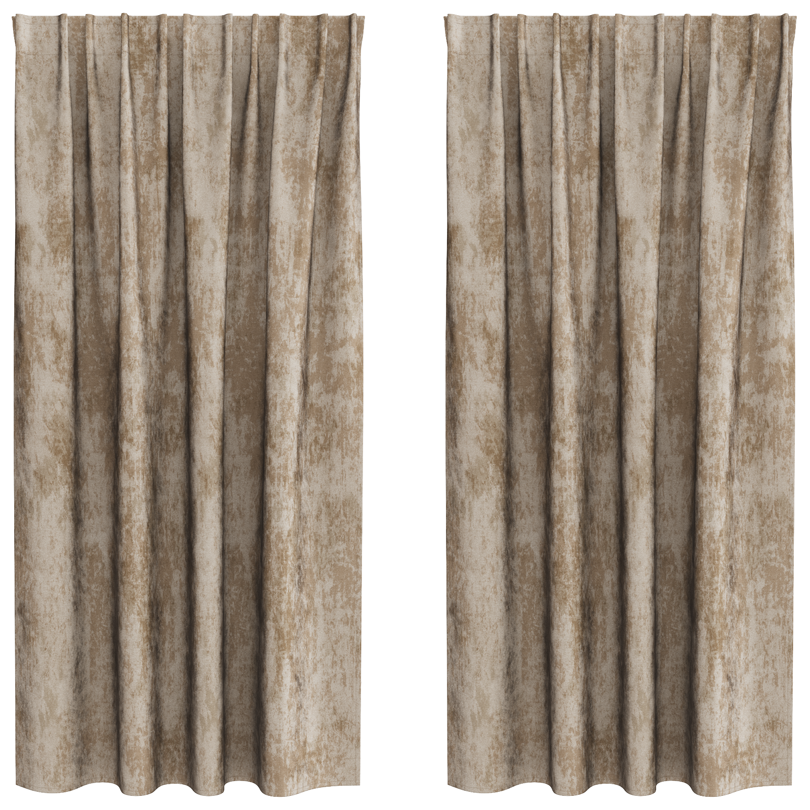 Velvet Curtains 2 pcs with Eyelets Champagne 175x140 cm - Image 2