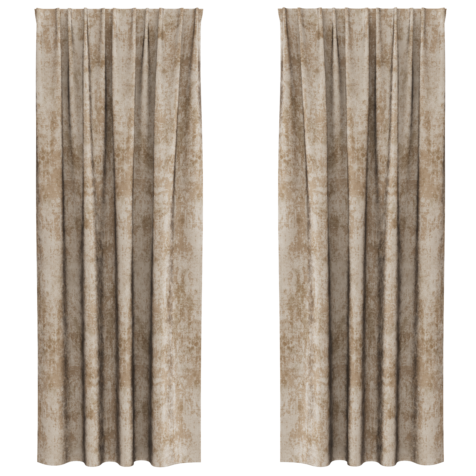 Velvet Curtains 2 pcs with Eyelets Champagne 245x140 cm - Image 2