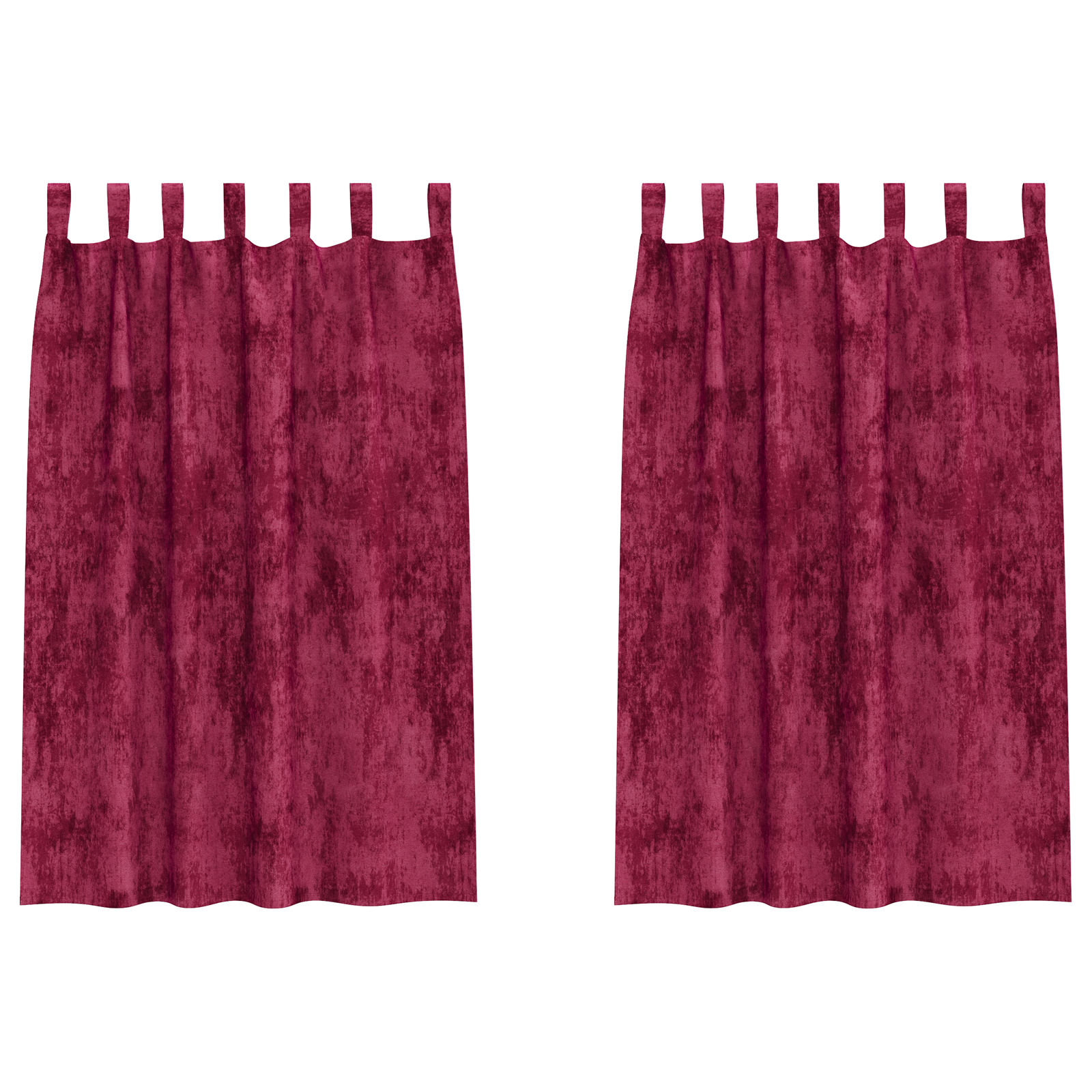 Velvet Curtains 2 pcs with Eyelets Wine Red 175x140 cm - Image 2