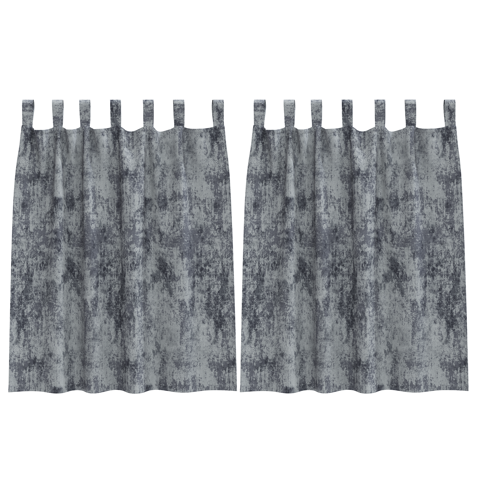 Velvet Curtains 2 pcs with Eyelets Silver Grey 140x140 cm - Image 2