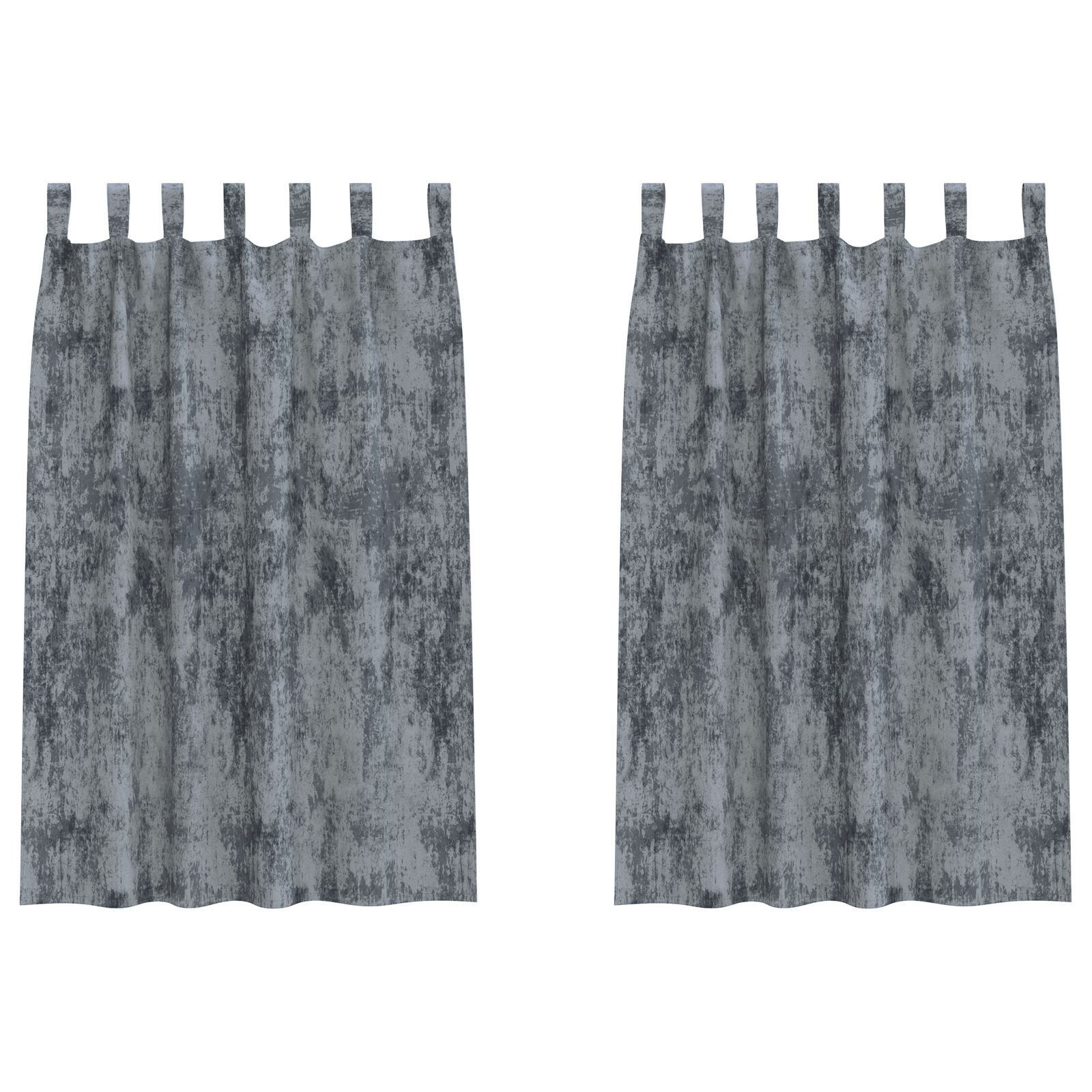 Velvet Curtains 2 pcs with Eyelets Silver Grey 175x140 cm - Image 2