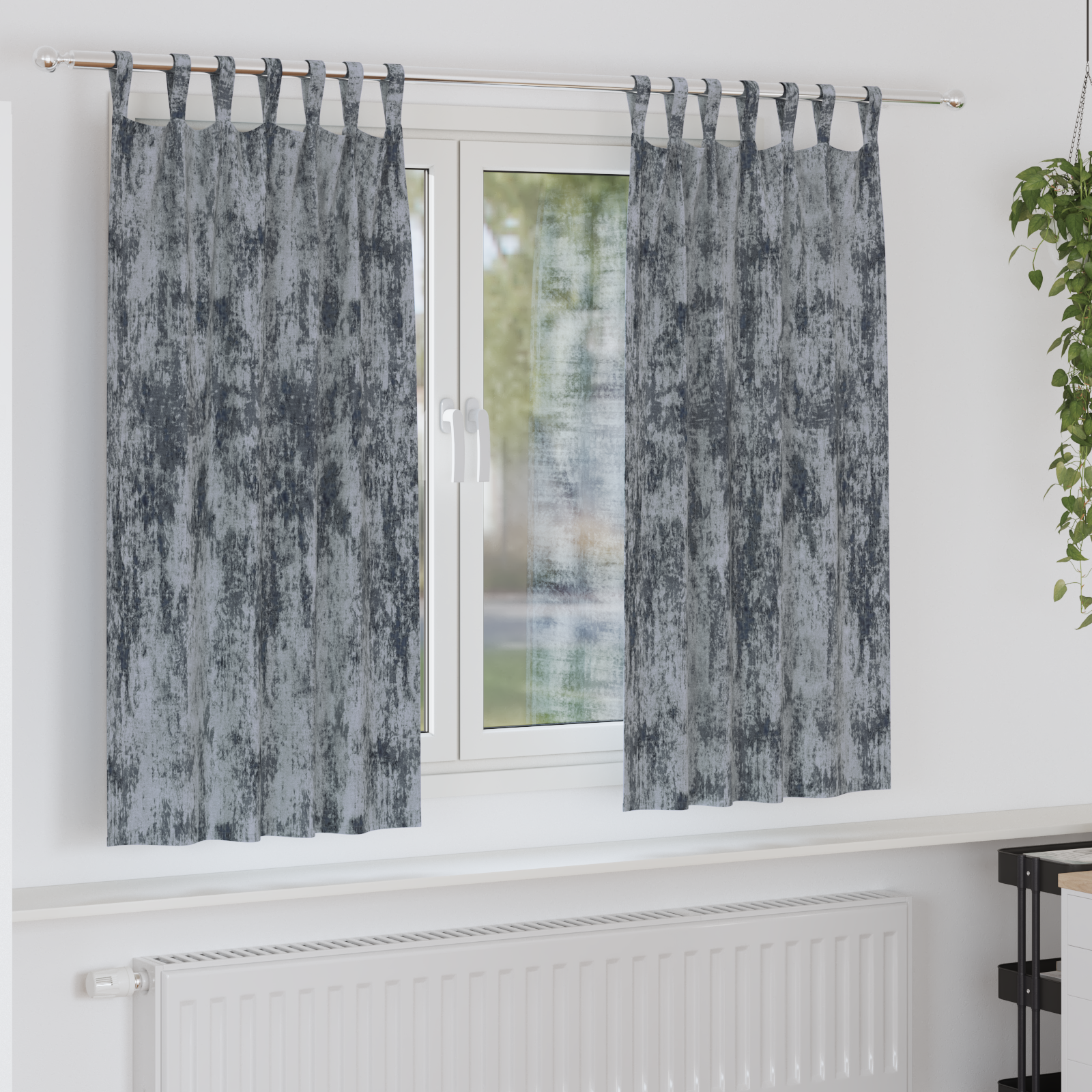 Velours Gordijnen 2 stuks met Oogjes Zilvergrijs 175×140 cm