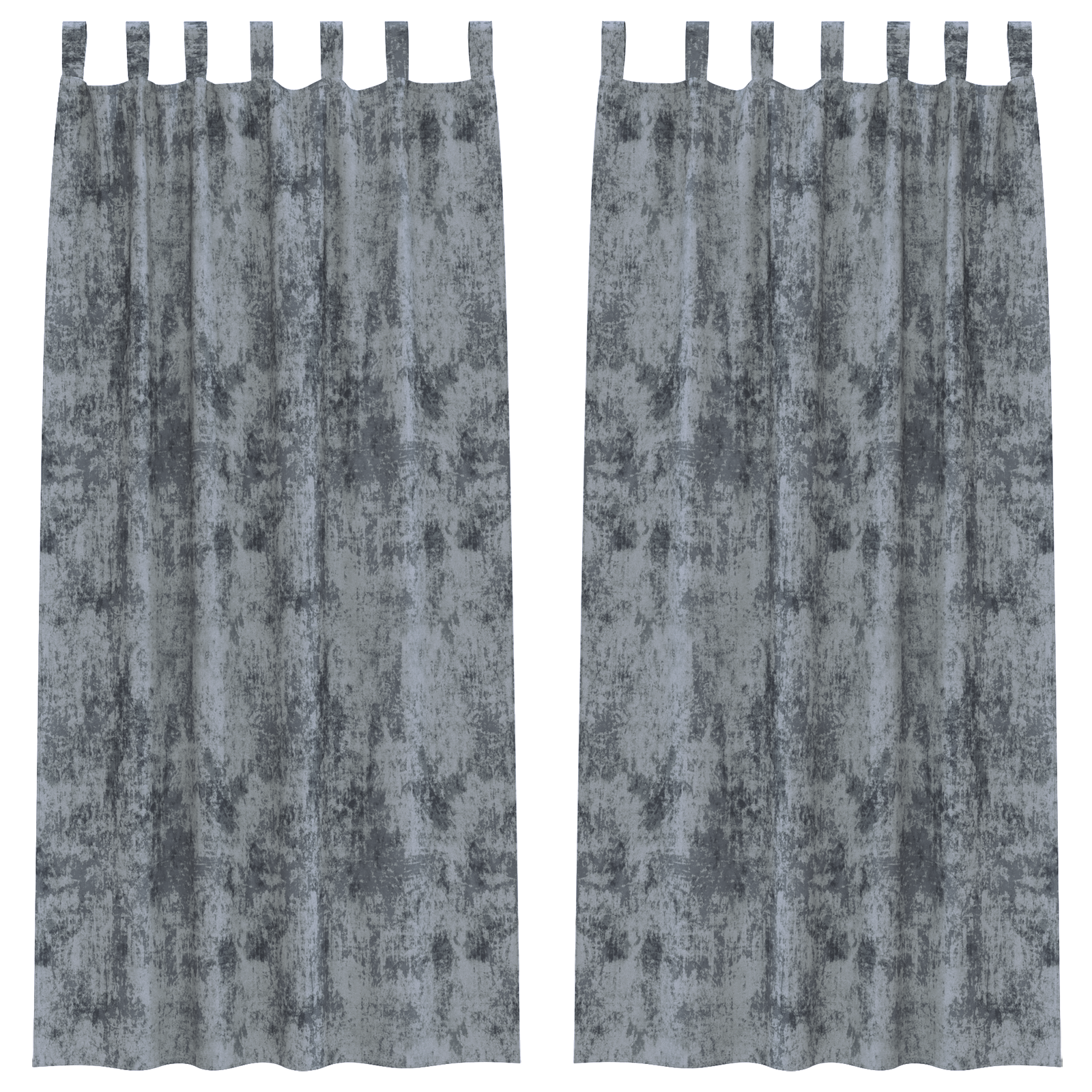 Velvet Curtains 2 pcs with Eyelets Silver Grey 260x140 cm - Image 2