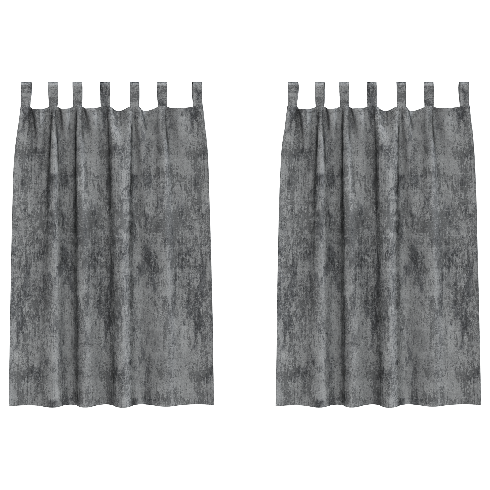 Velvet Curtains 2 pcs with Eyelets Grey 175x140 cm - Image 2