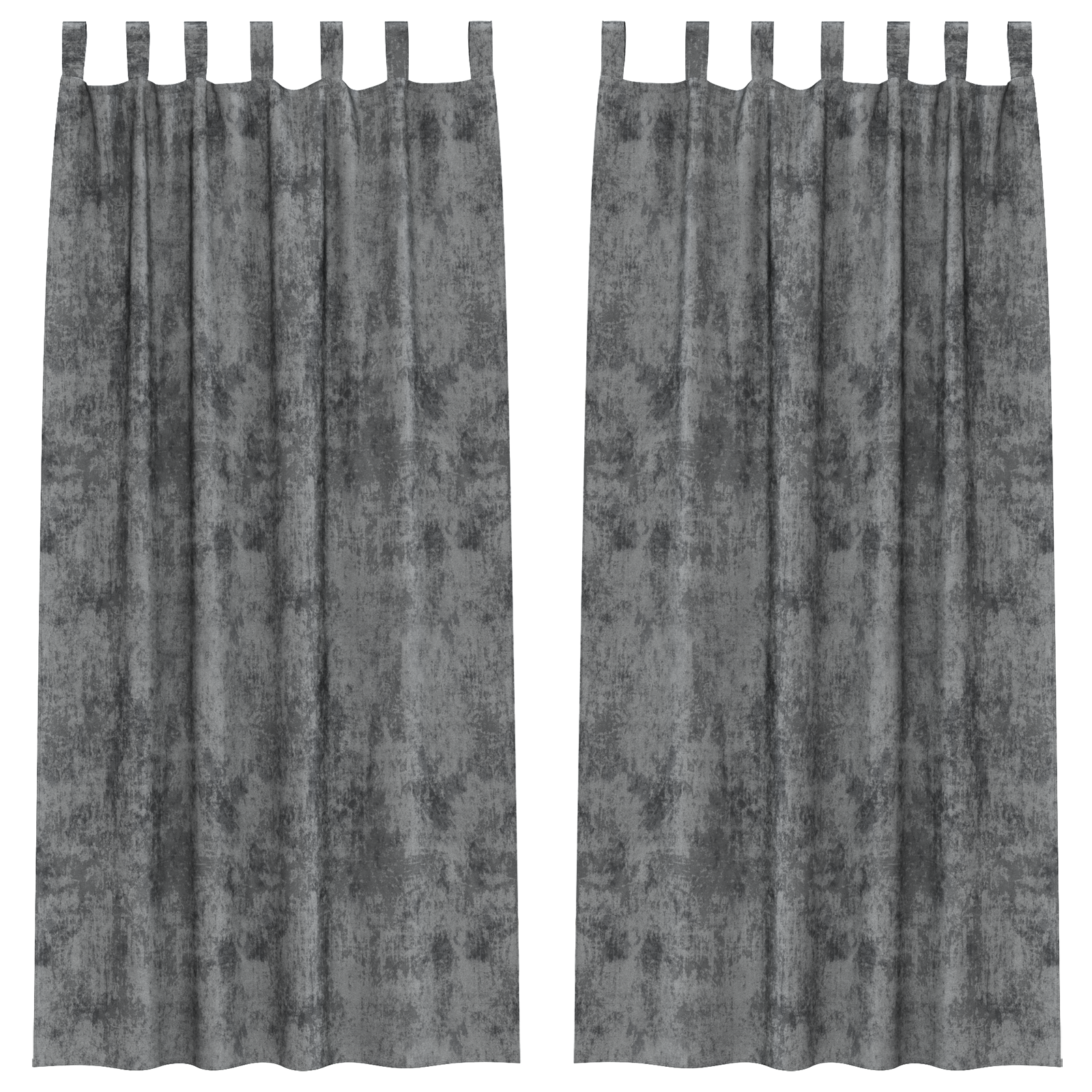 Velvet Curtains 2 pcs with Eyelets Grey 260x140 cm - Image 2