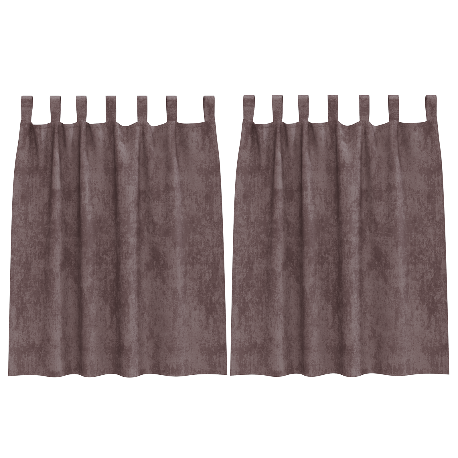 Velvet Curtains 2 pcs with Eyelets Brown 140x140 cm - Image 2