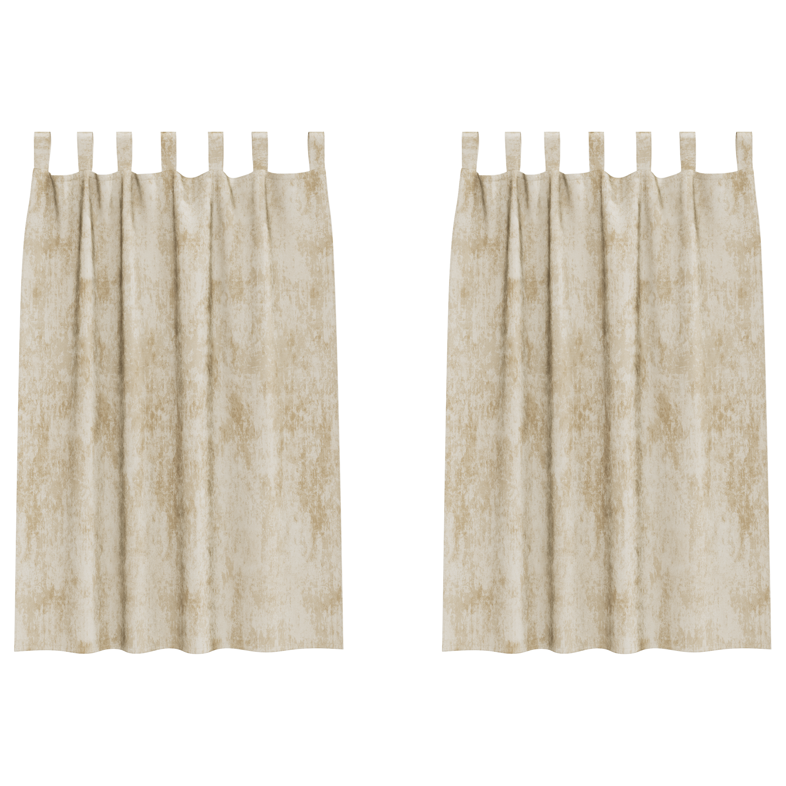 Velvet Curtains 2 pcs with Eyelets Cream 175x140 cm - Image 2