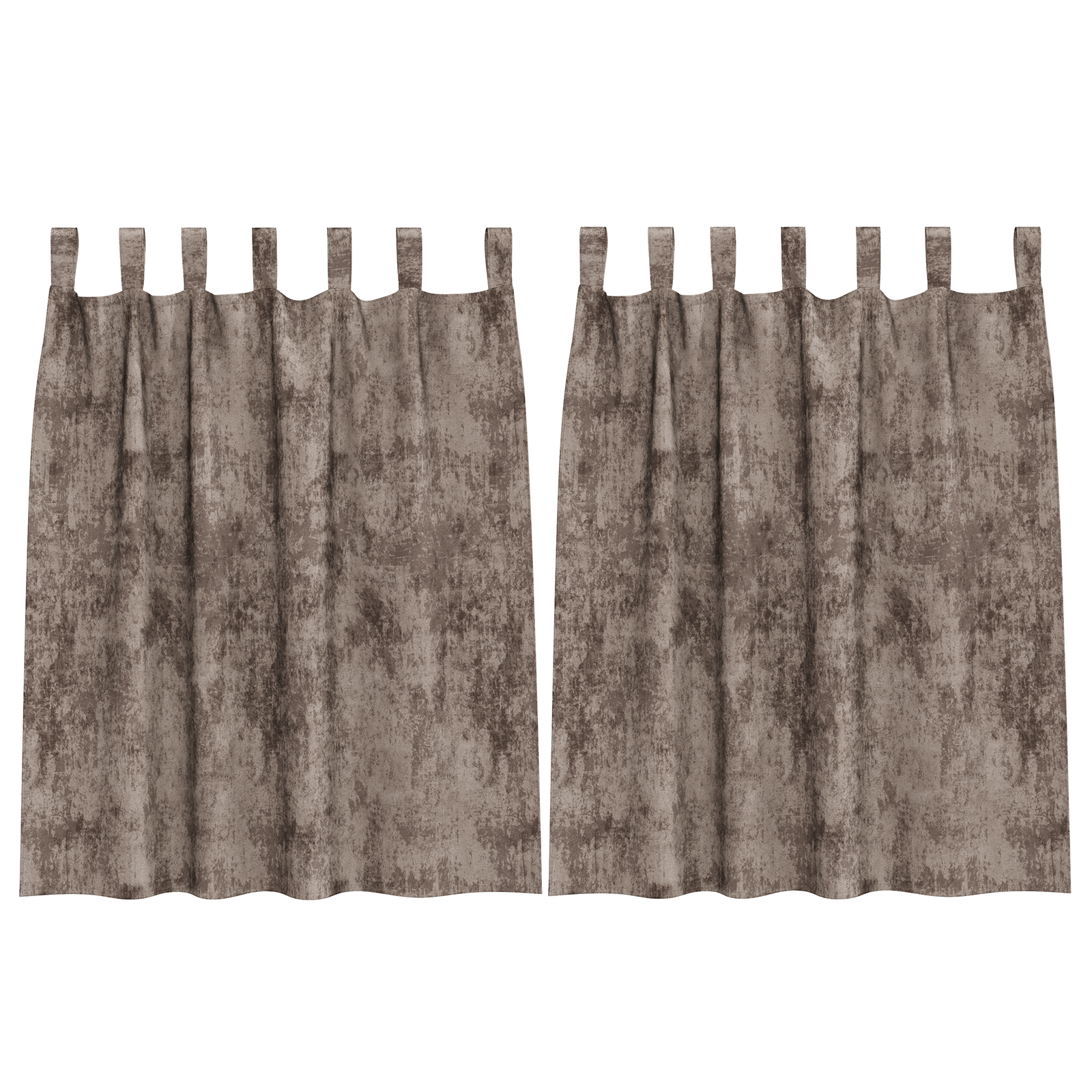 Velvet Curtains 2 pcs with Eyelets Cappuccino 140x140 cm - Image 2