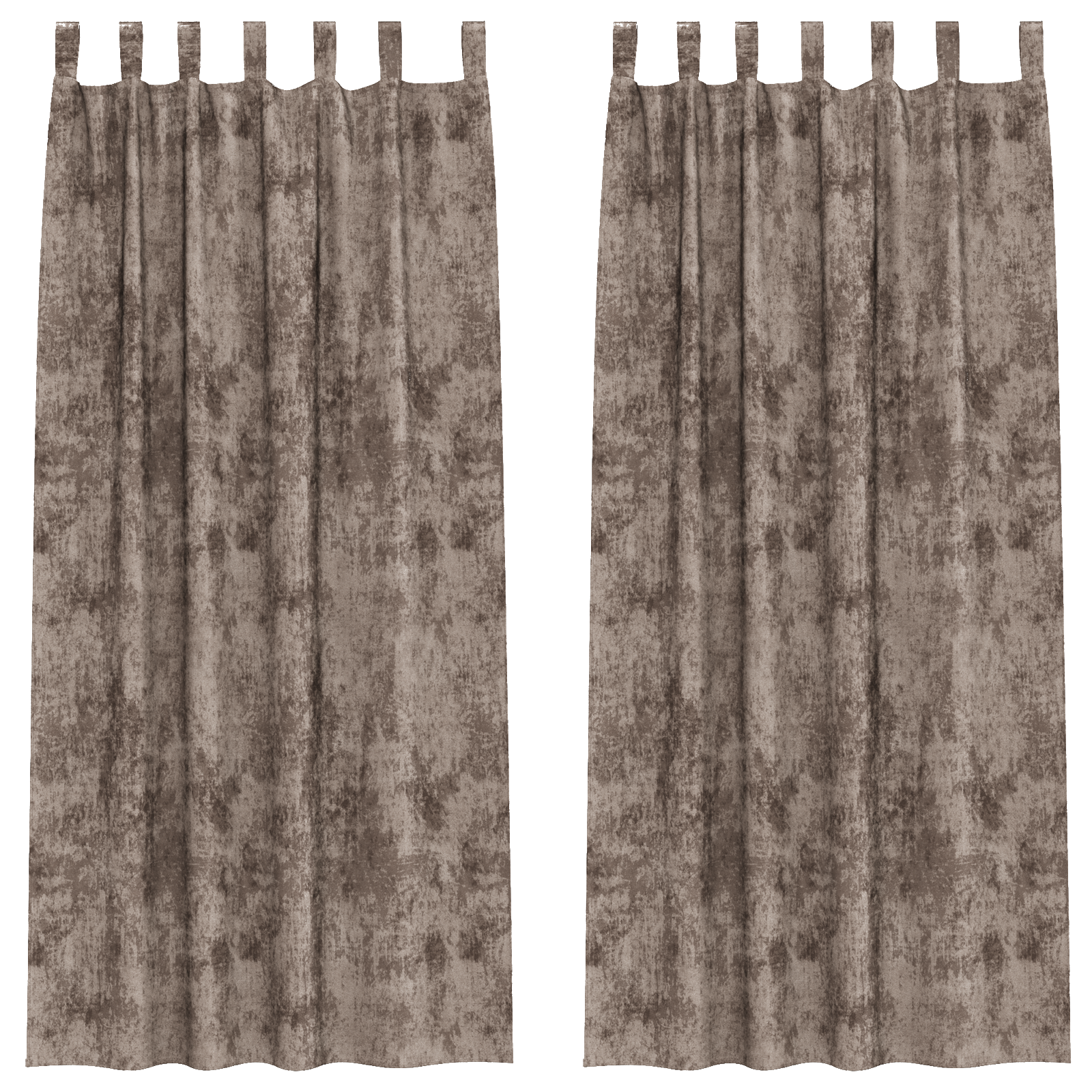 Velours Gordijnen 2 stuks met Ogen Cappuccino 260x140 cm image 2