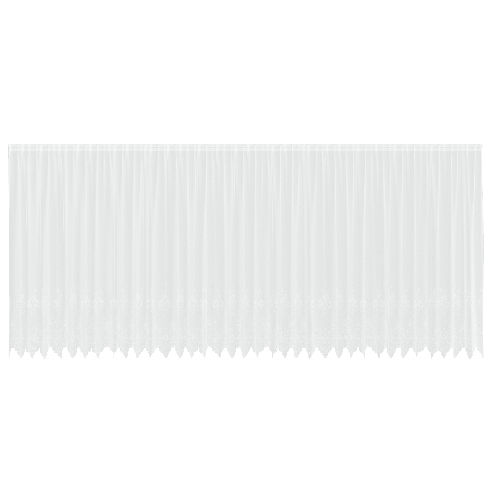 Kantgordijn met gordijnen Bloemen Wit 245 x 900 cm Polyester image 2