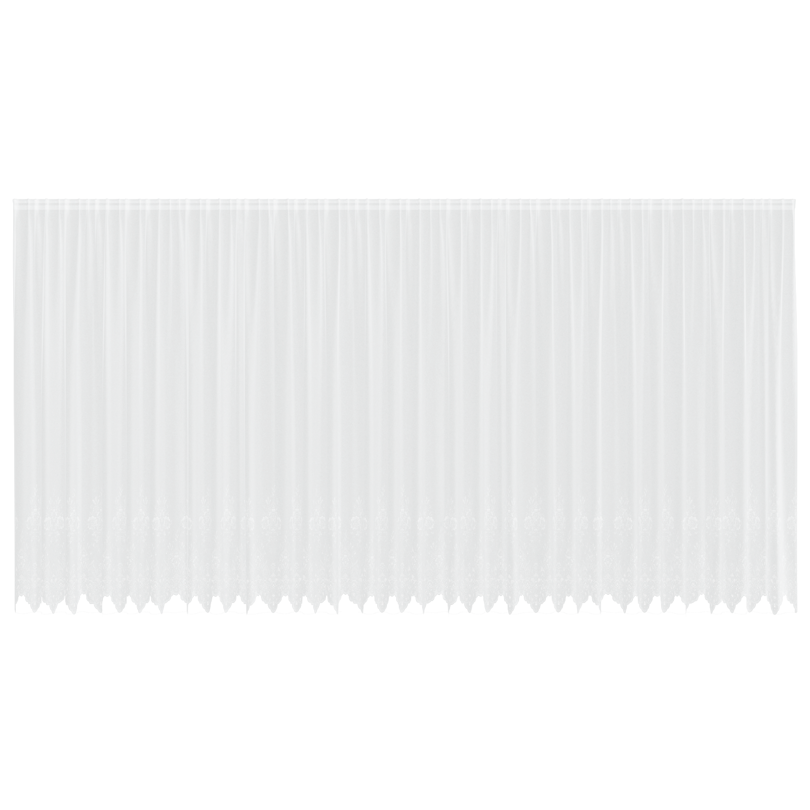 Kantgordijn met gordijnen Bloemen Wit 300 x 900 cm Polyester image 2