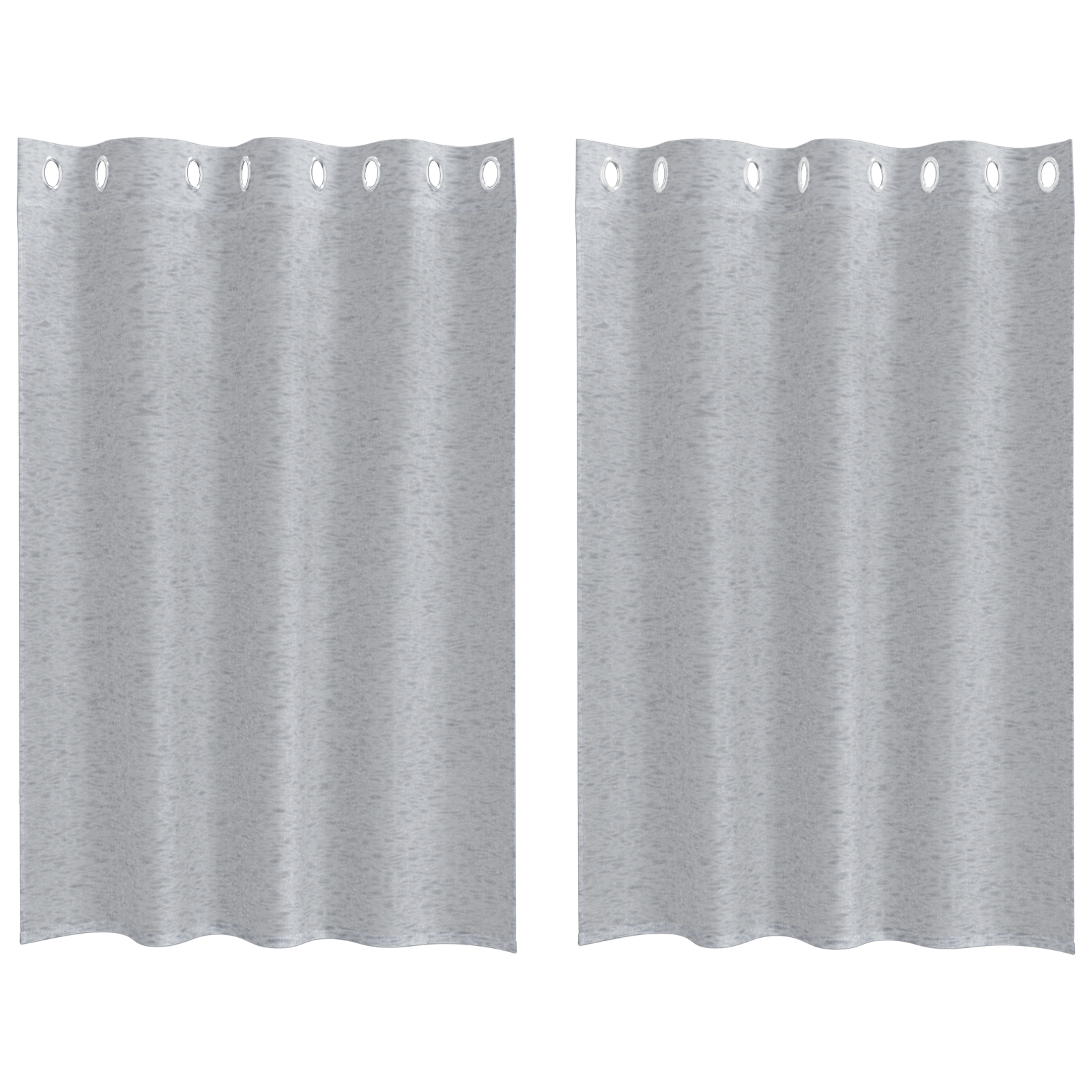 Voile Gordijn 2 pcs Donkergrijs 140 x 140 cm Polyester