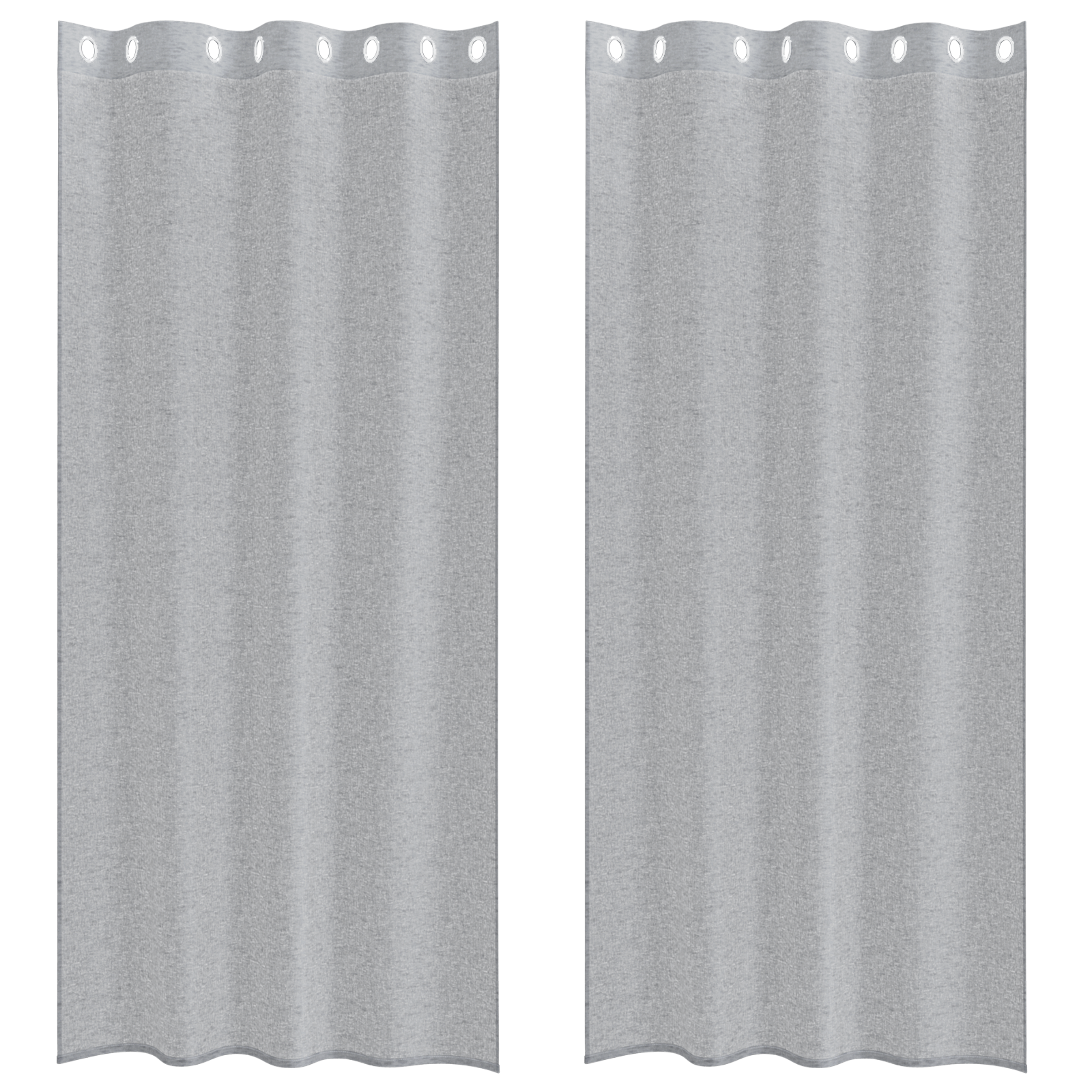 Gordijnen 2 pcs Donkergrijs 140 x 225 cm Polyester image 2