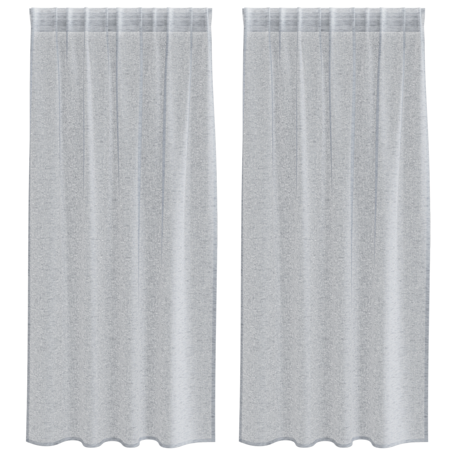 Gordijnen 2 pcs Donkergrijs 140 x 175 cm Polyester image 2
