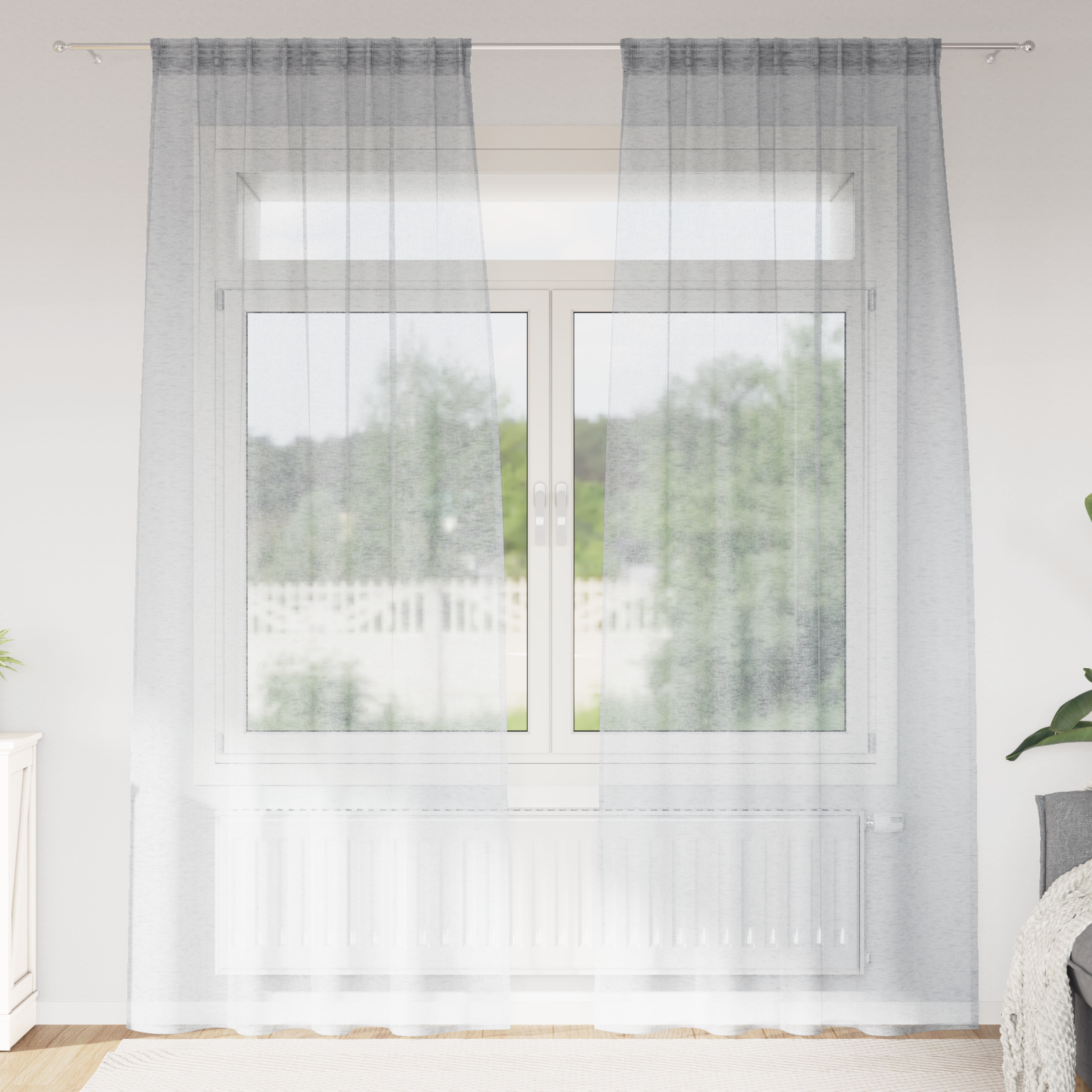 Gordijnen 2 pcs Donkergrijs 140 x 245 cm Polyester