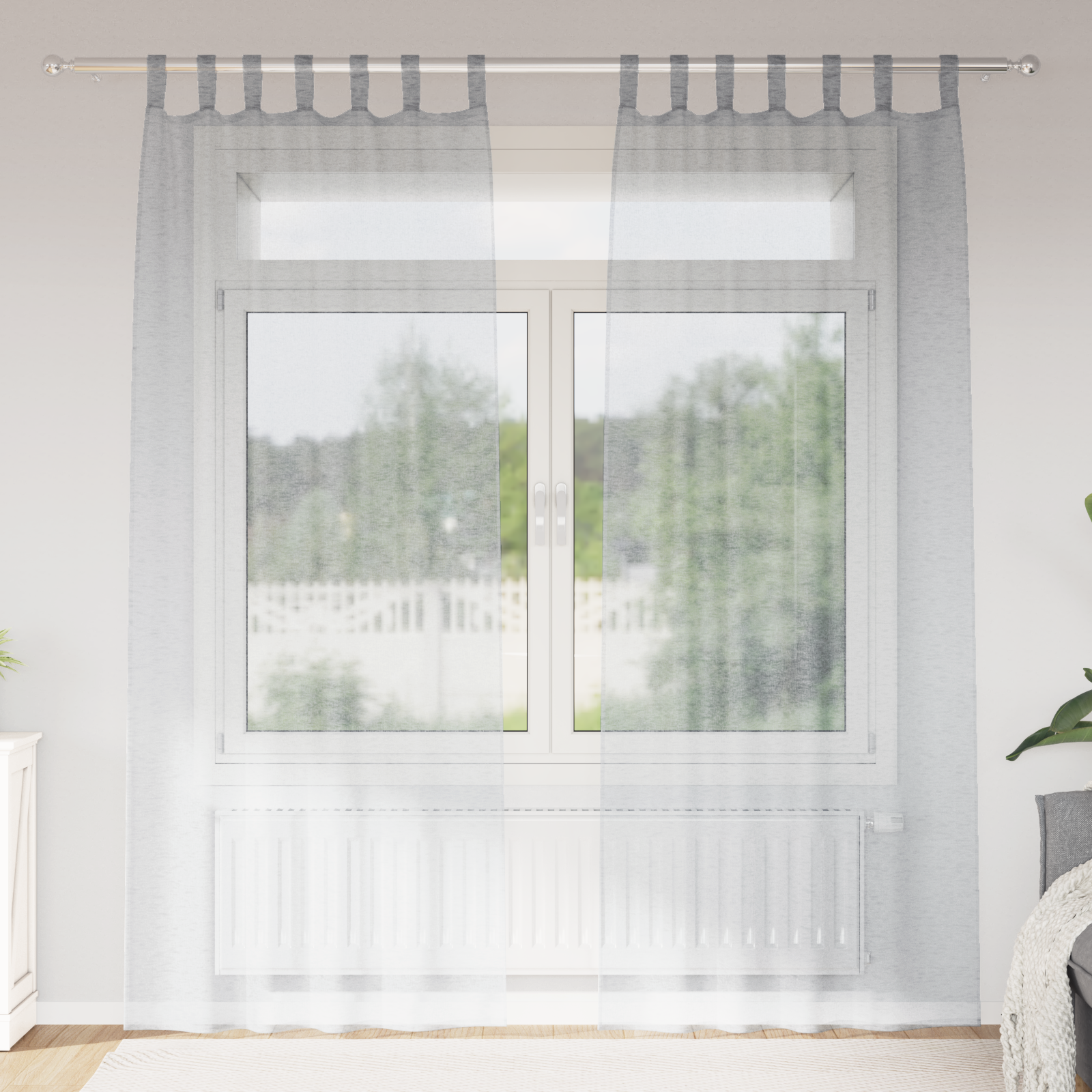 Gordijnen 2 pcs Donkergrijs 140 x 245 cm Polyester