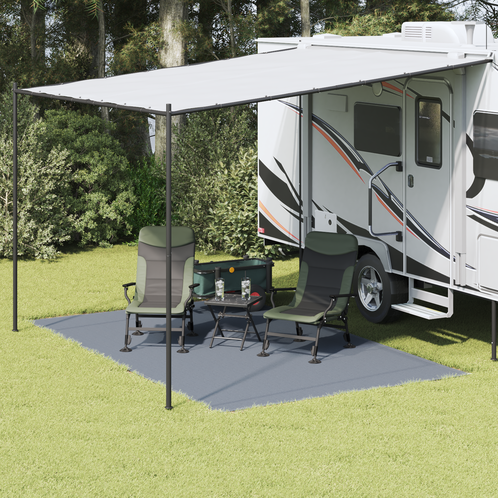 Tent Accessory Blue-grey Polyester 250 x 400 cm