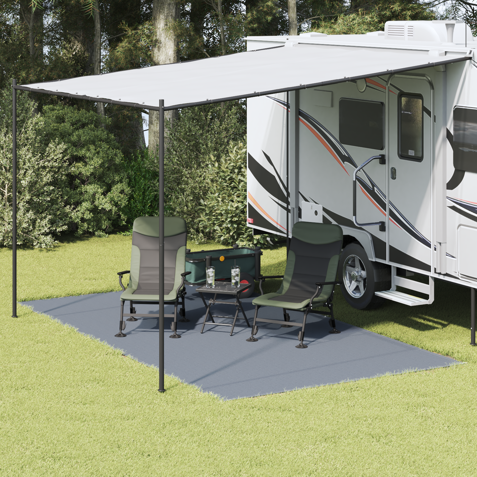 Tent Accessory Blue-grey Polyester 250 x 450 cm Portable