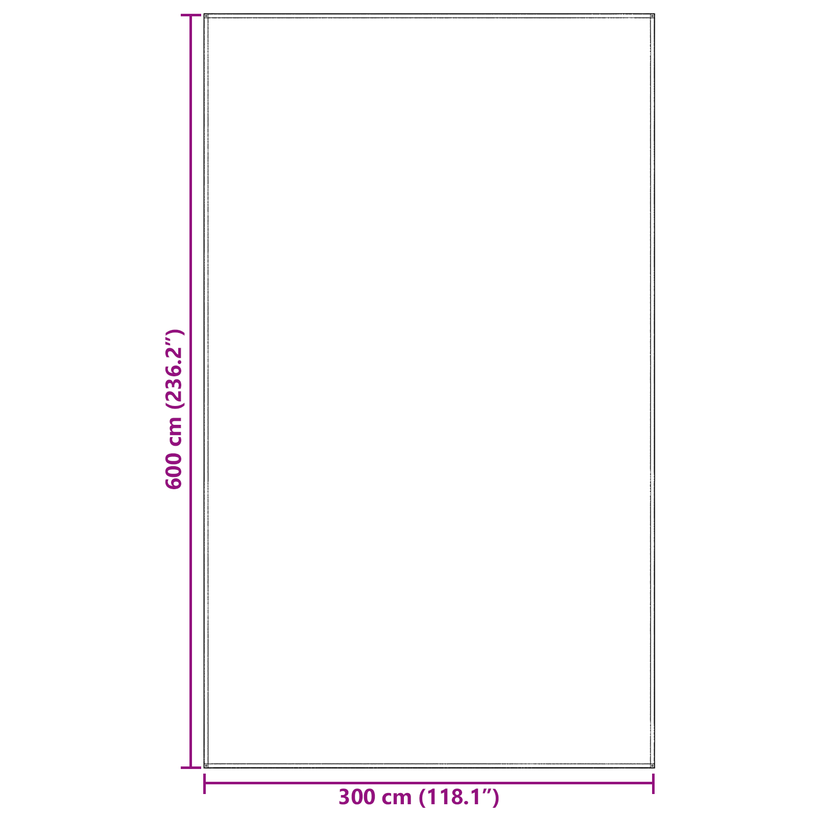 Tent Accessory Blue-grey Polyester 300 x 600 cm - Image 8