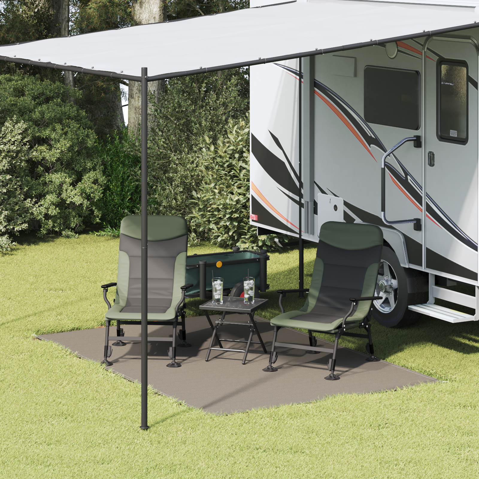 Tent Accessory Light grey Polyester 200 x 300 cm Tent Accessory