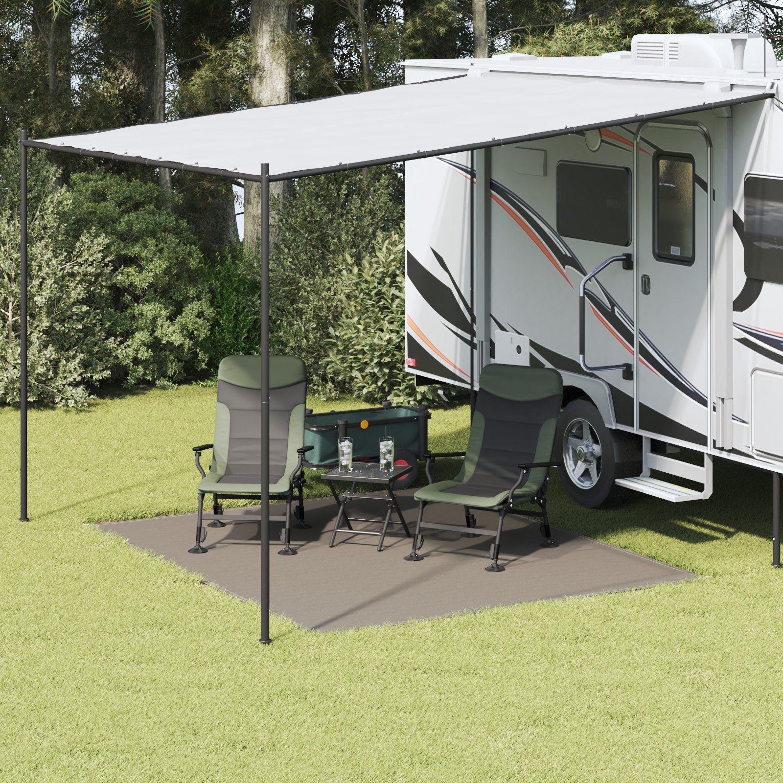 Tent Accessory Light grey Polyester 250 x 300 cm Light Weight