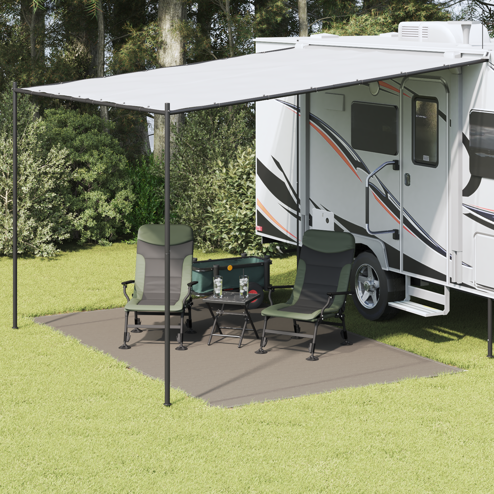 Tent Accessory Light grey Polyester 250 x 400 cm Portable