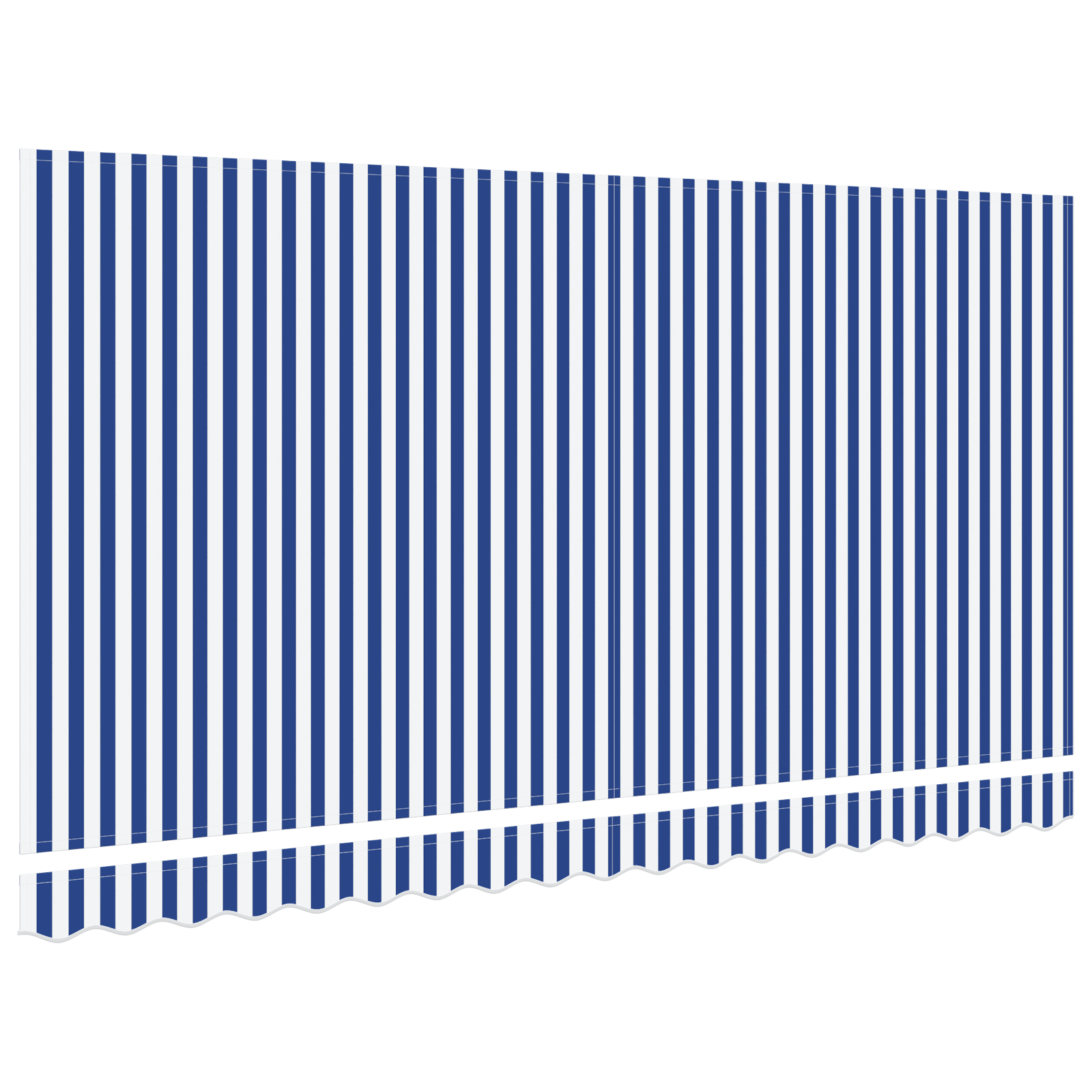 Markizės keitimo audinys 4x2 m rėmo mėlyna ir balta - Image 4