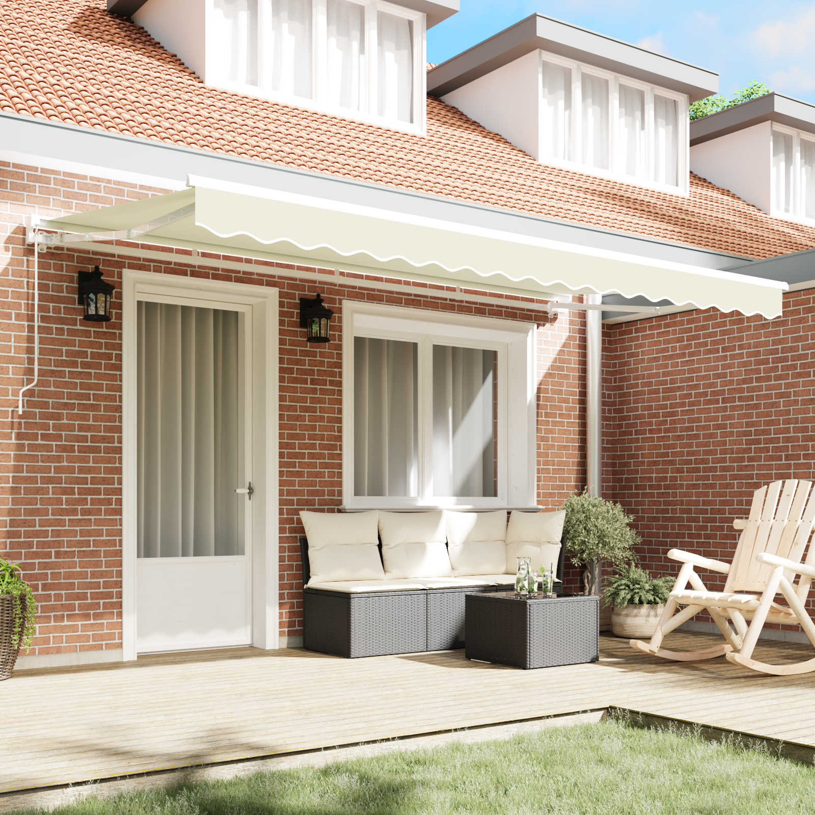 Markizės pakeitimo audinys 4x2 m rėmui Kreminė - Image 3