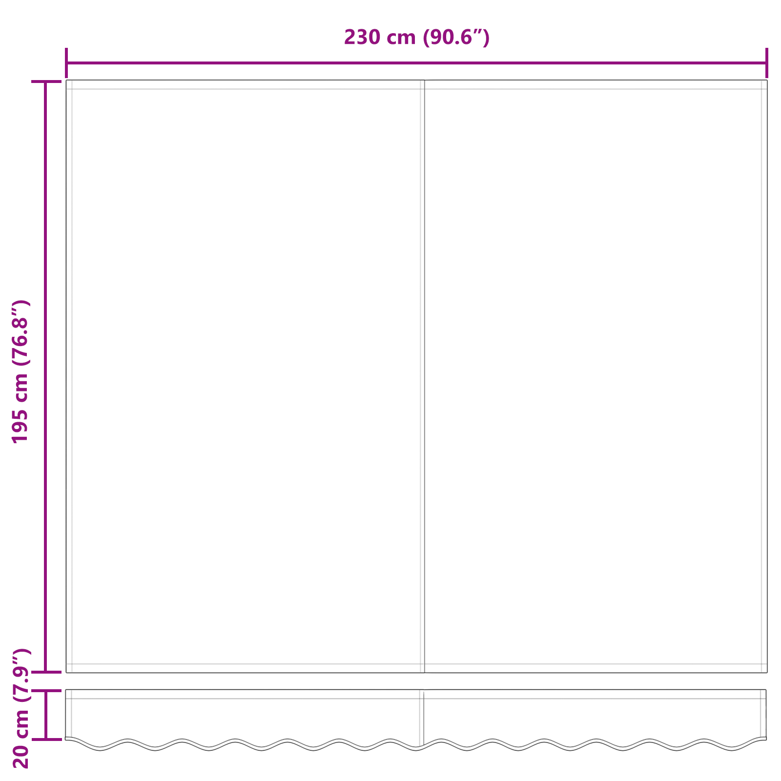 markizės keitimo audinys 2.5x2 m rėmui geltona ir balta - Image 8