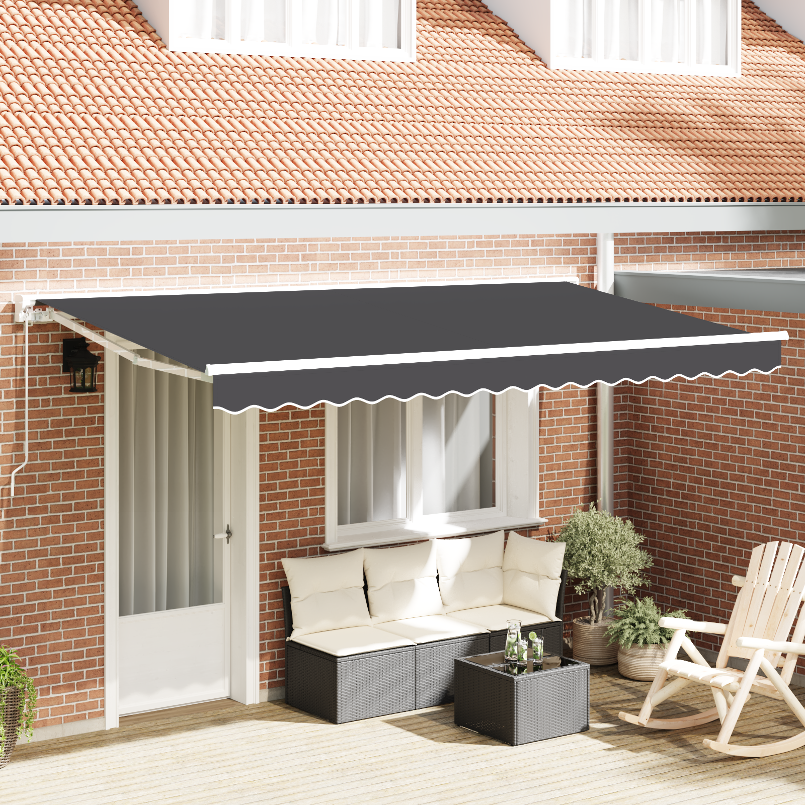 Luifel Vervangende Stof voor 4×2 m Frame Anthraciet