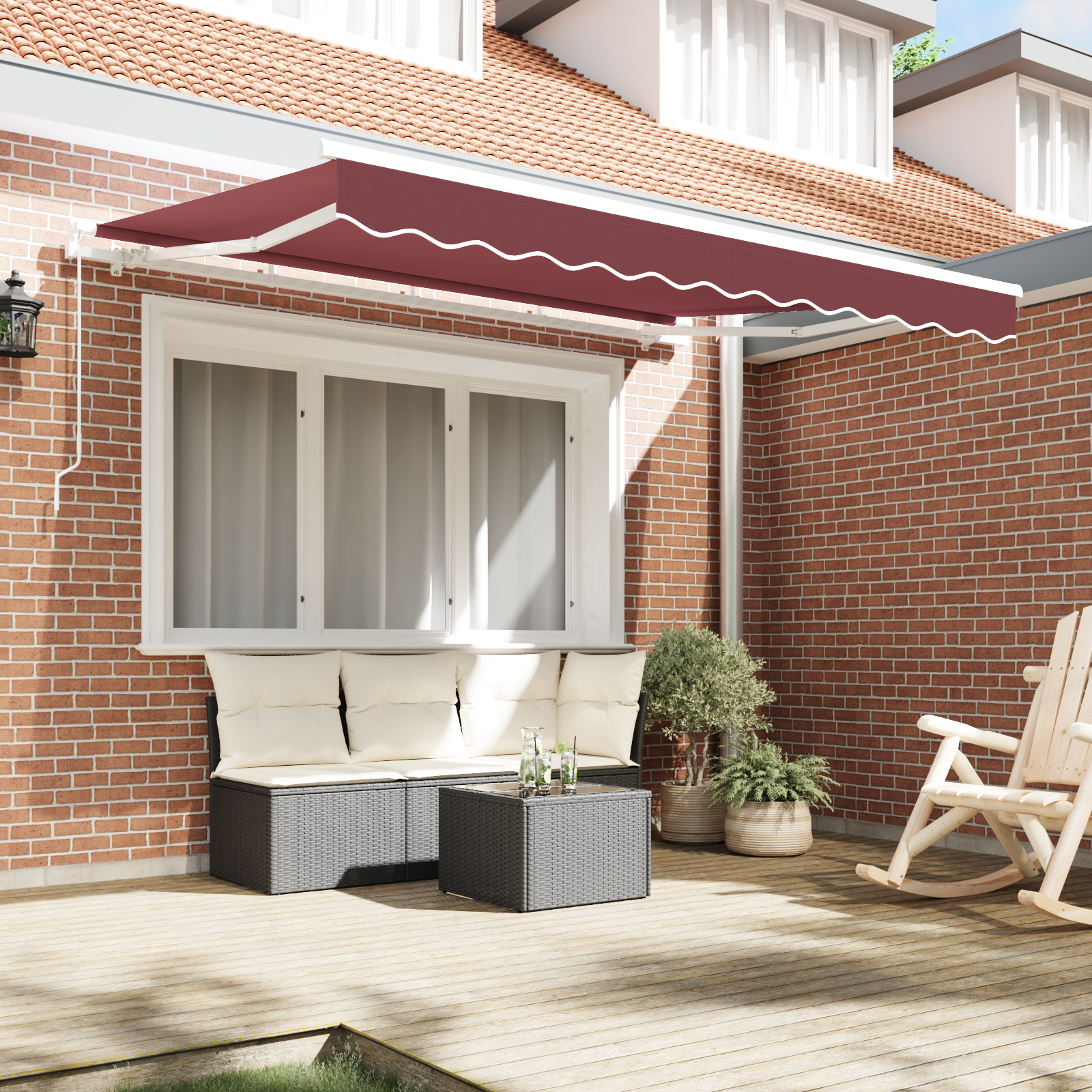 Awning Replacement Fabric for 2.5x2 m Frame Burgundy - Image 3