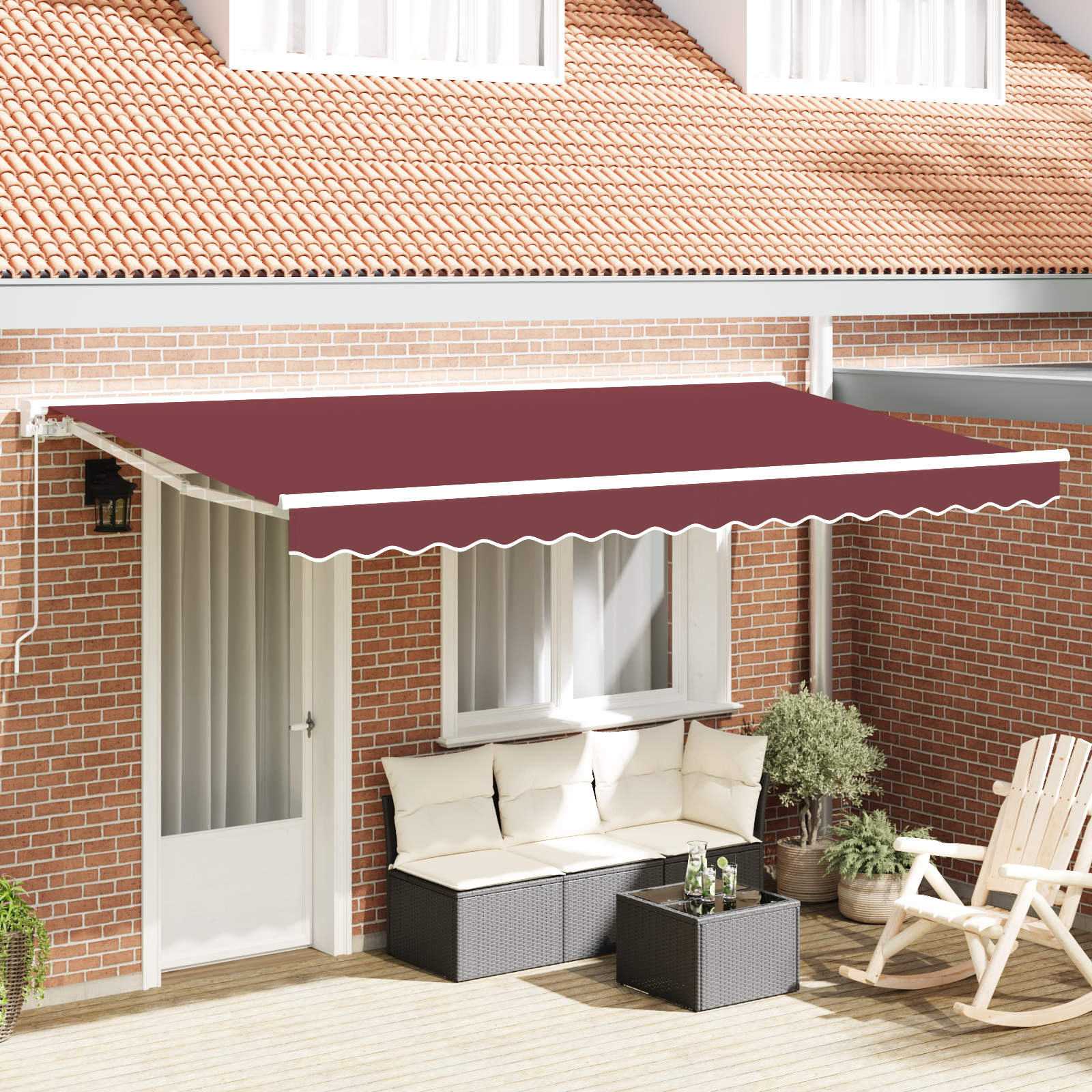 Vervangende Luifelstof voor 4×2 m Frame Bordeauxrood