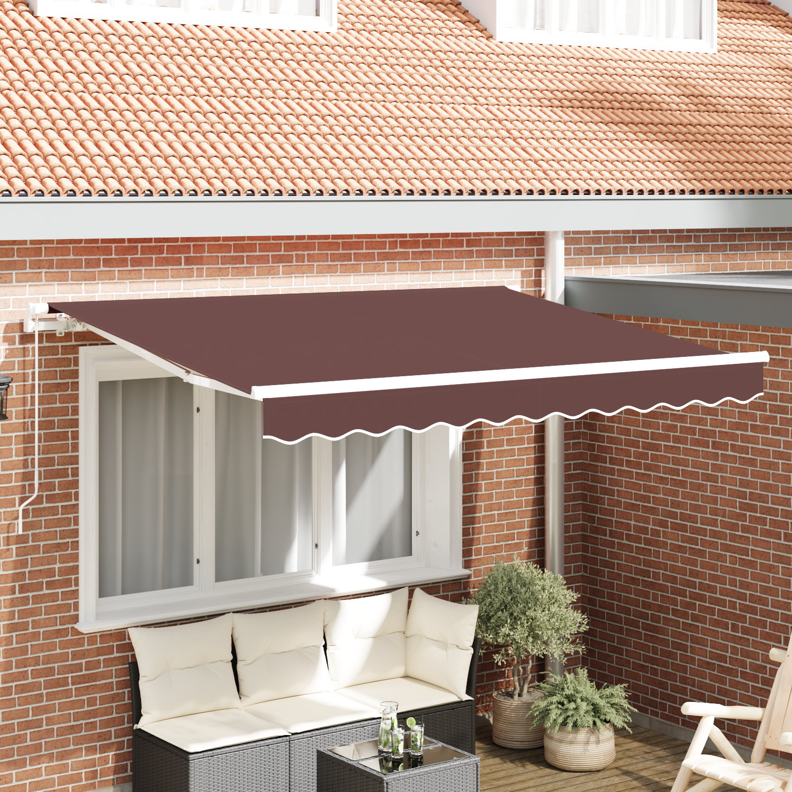 Luifel vervangende stof voor 2.5×2 m frame Bruin