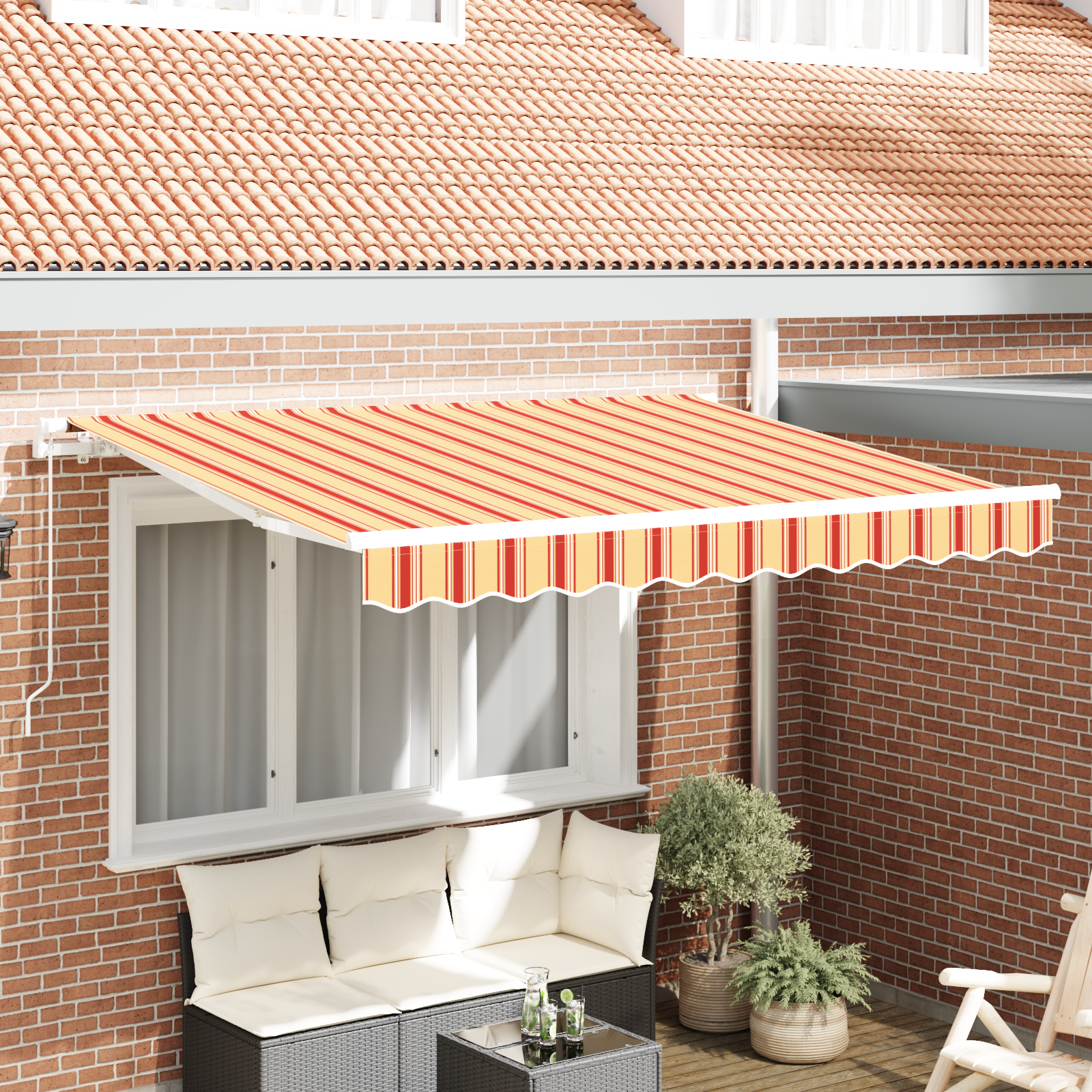 Luifel Vervangdoek voor 2.5×2 m Frame Multicolor Streep