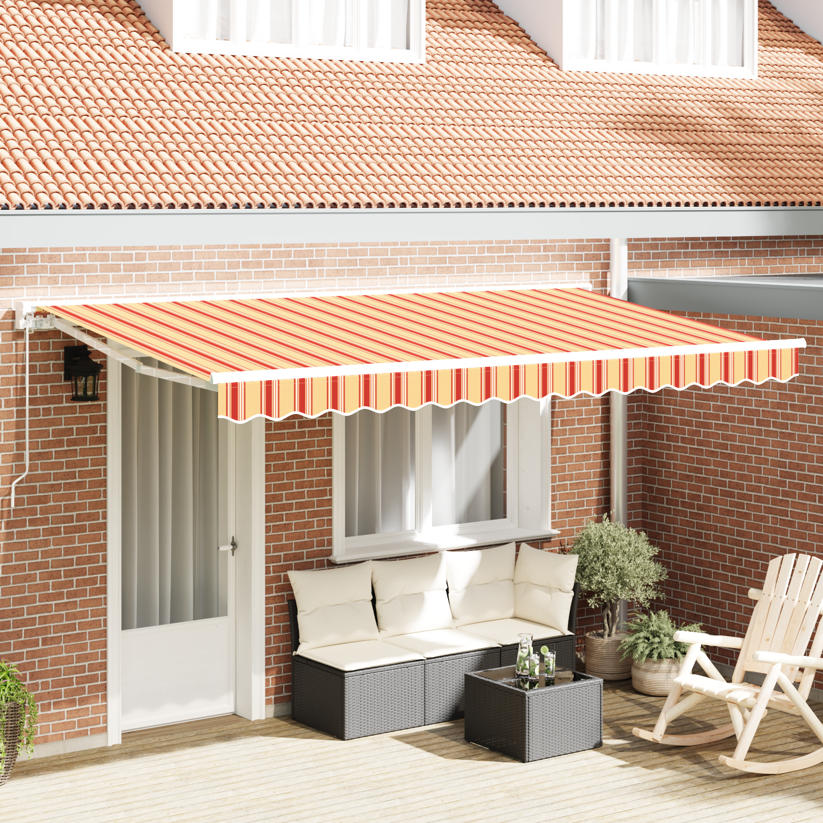 Luifel Vervangingsstof voor 4×2 m Frame Multicolor Streep