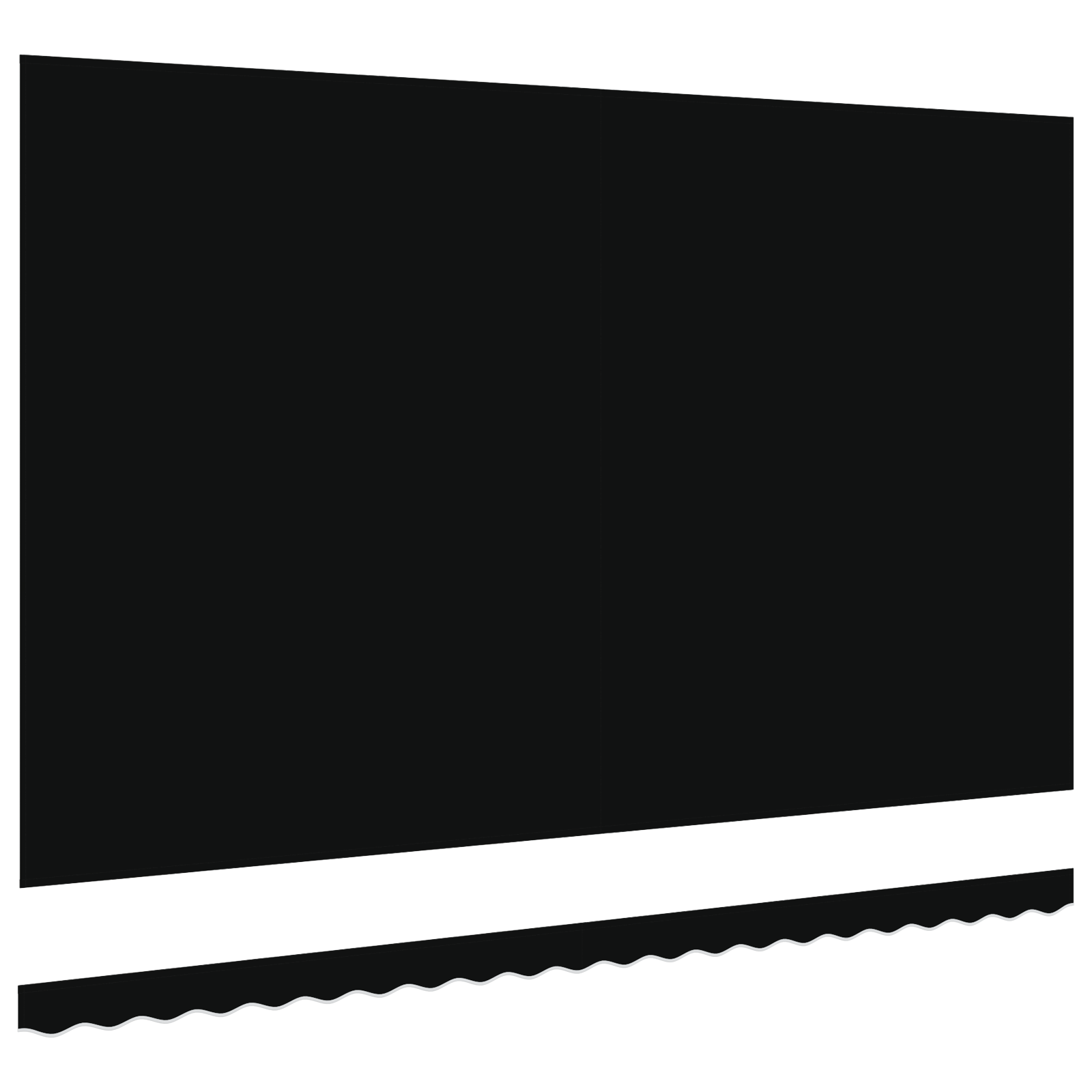 Awning Replacement Fabric for 5x3.5 m Frame Black - Image 4