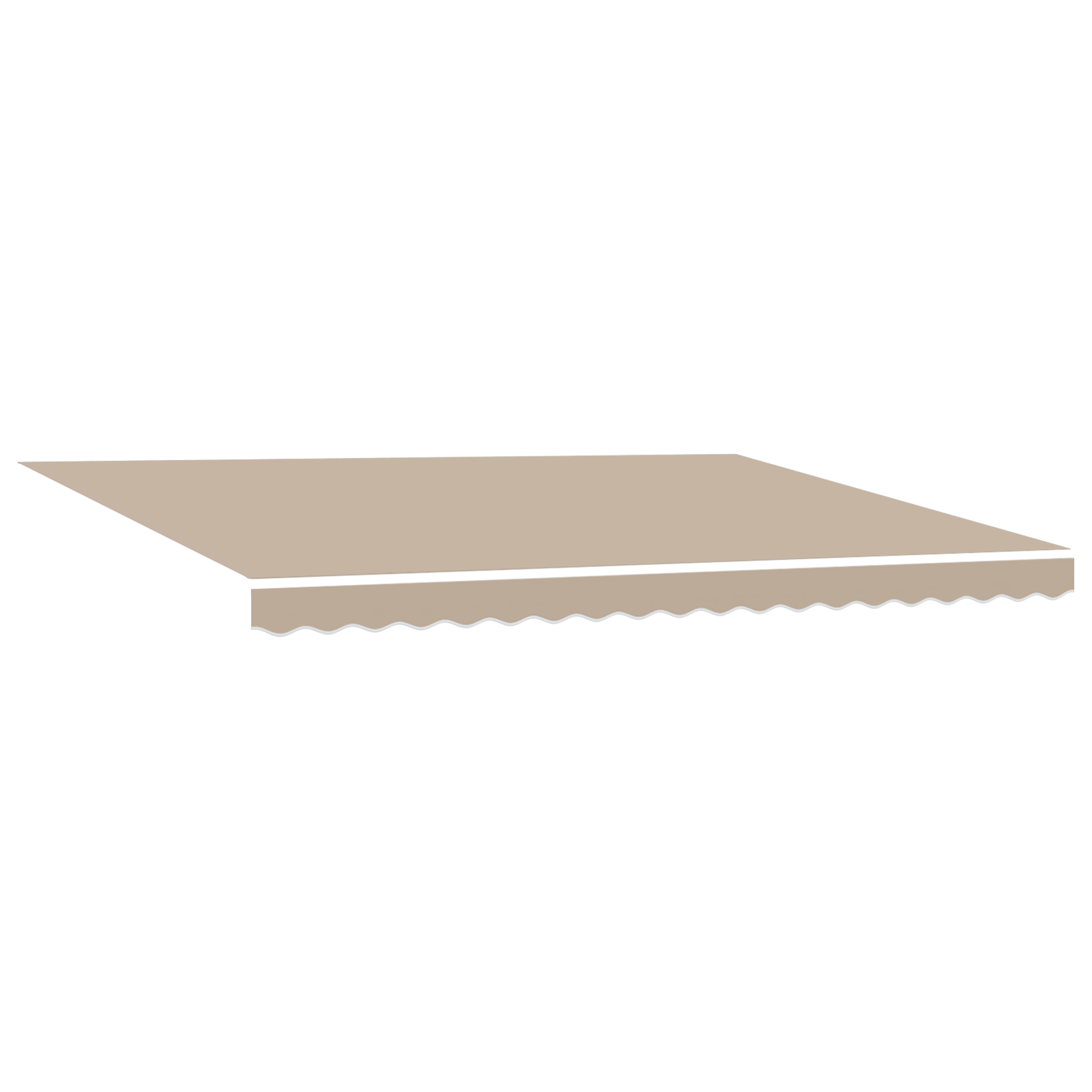 Awning Replacement Fabric for 4.5x3.5 m Frame Beige - Image 2
