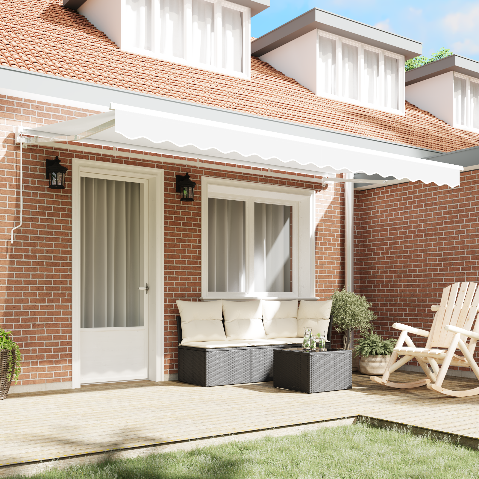 Awning Replacement Fabric for 4x2 m Frame White - Image 3