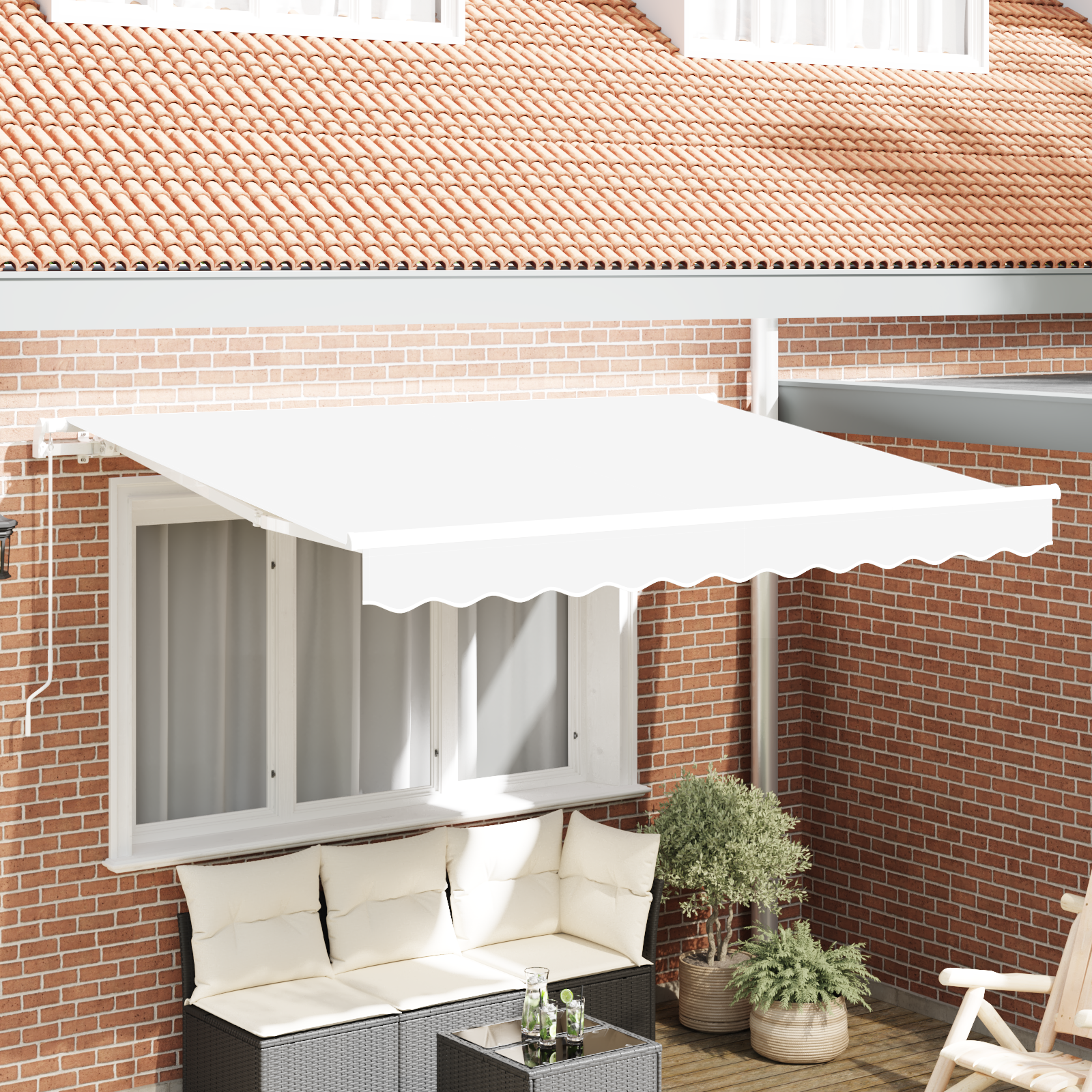 Vervangende Luifelstof voor 3.5×2.5 m Frame Wit