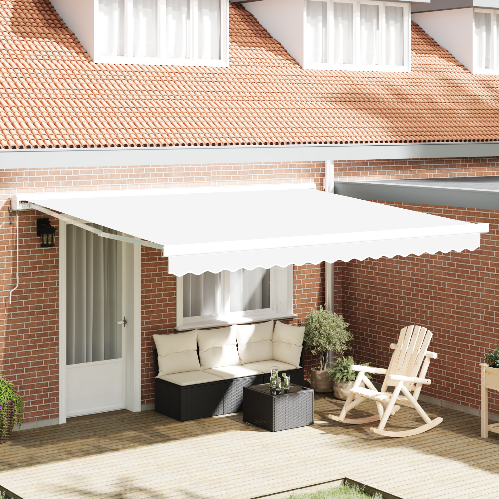 Luifelvervangingsstof voor 4×3 m frame Wit