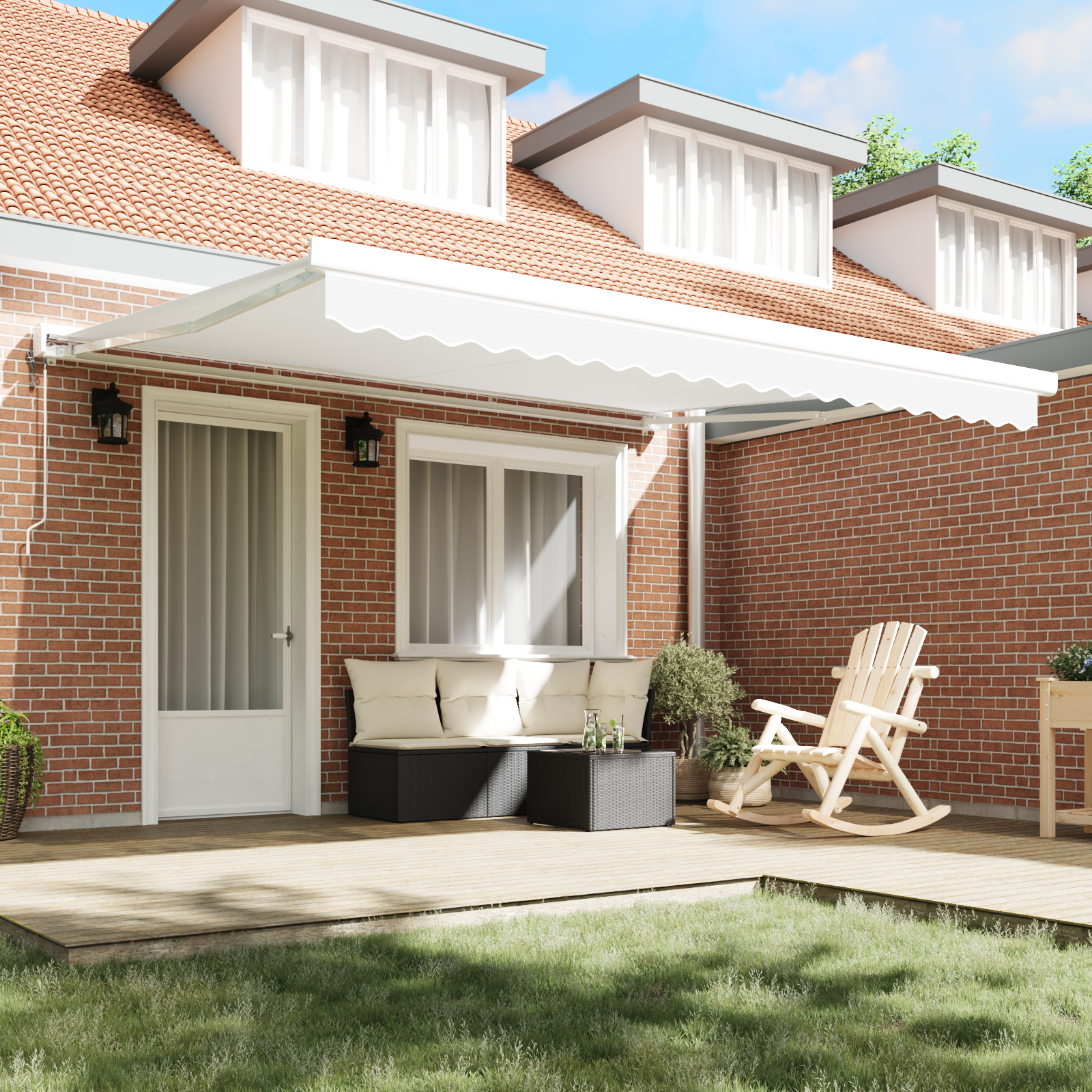 Awning Replacement Fabric for 4x3.5 m Frame White - Image 3