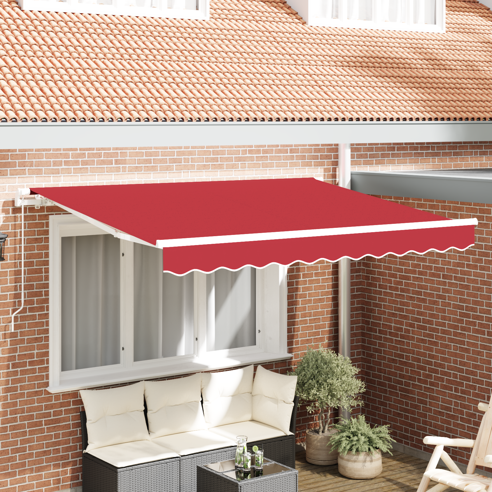 Awning Replacement Fabric for 2.5x2 m Frame Red