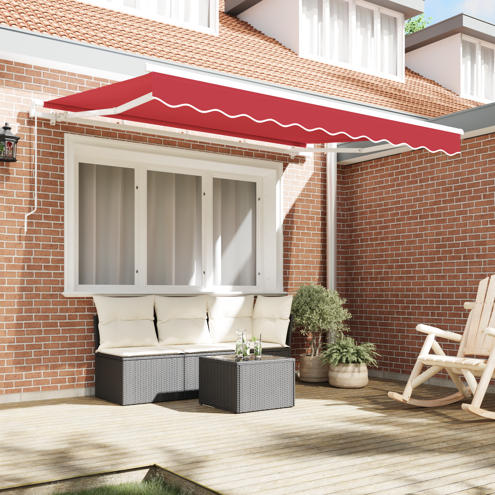 Awning Replacement Fabric for 3.5x2 m Frame Red - Image 3