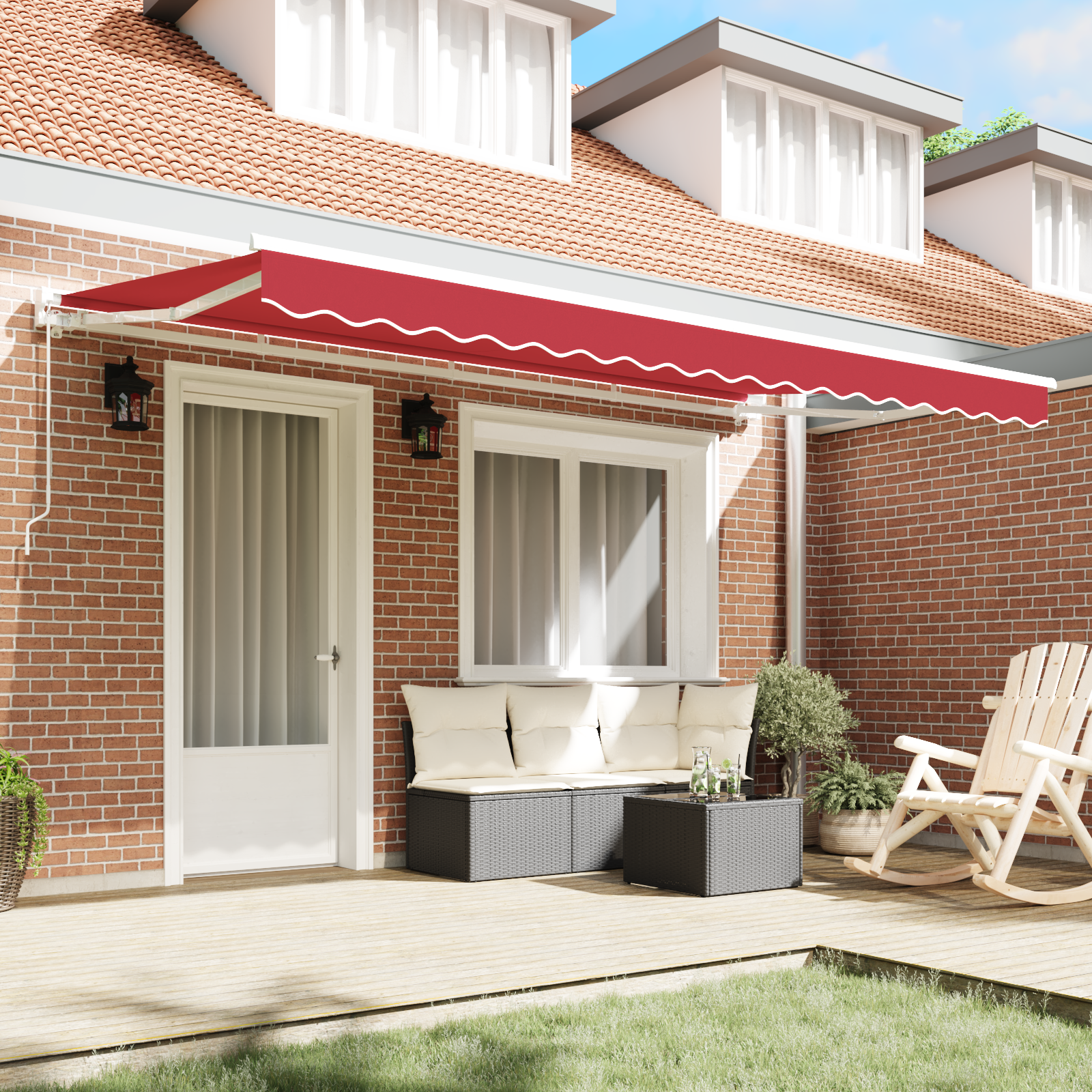 Markizės Pakeitimo Audinys 4x2 m Raudonas - Image 3