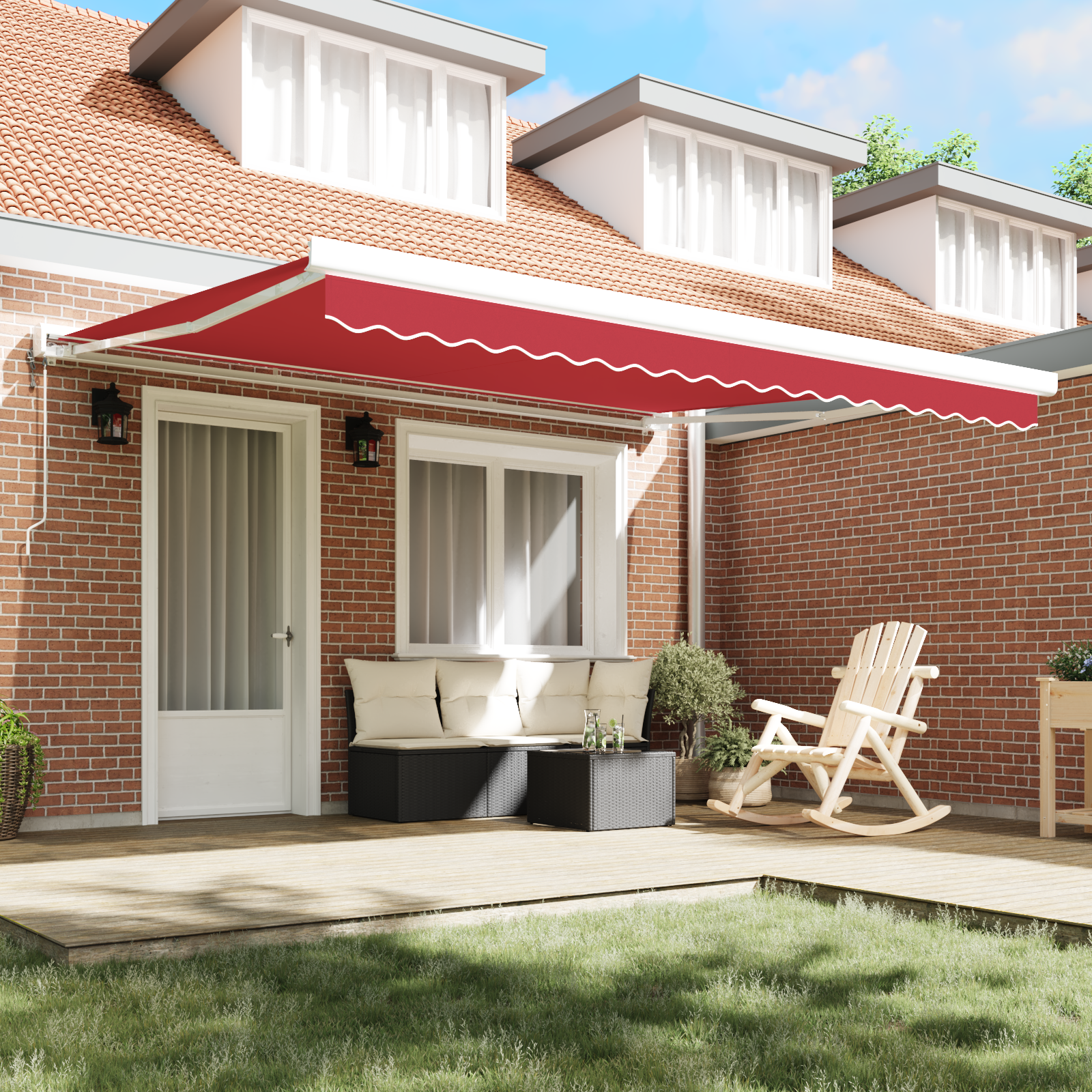 Awning Replacement Fabric for 4x3 m Frame Red - Image 3