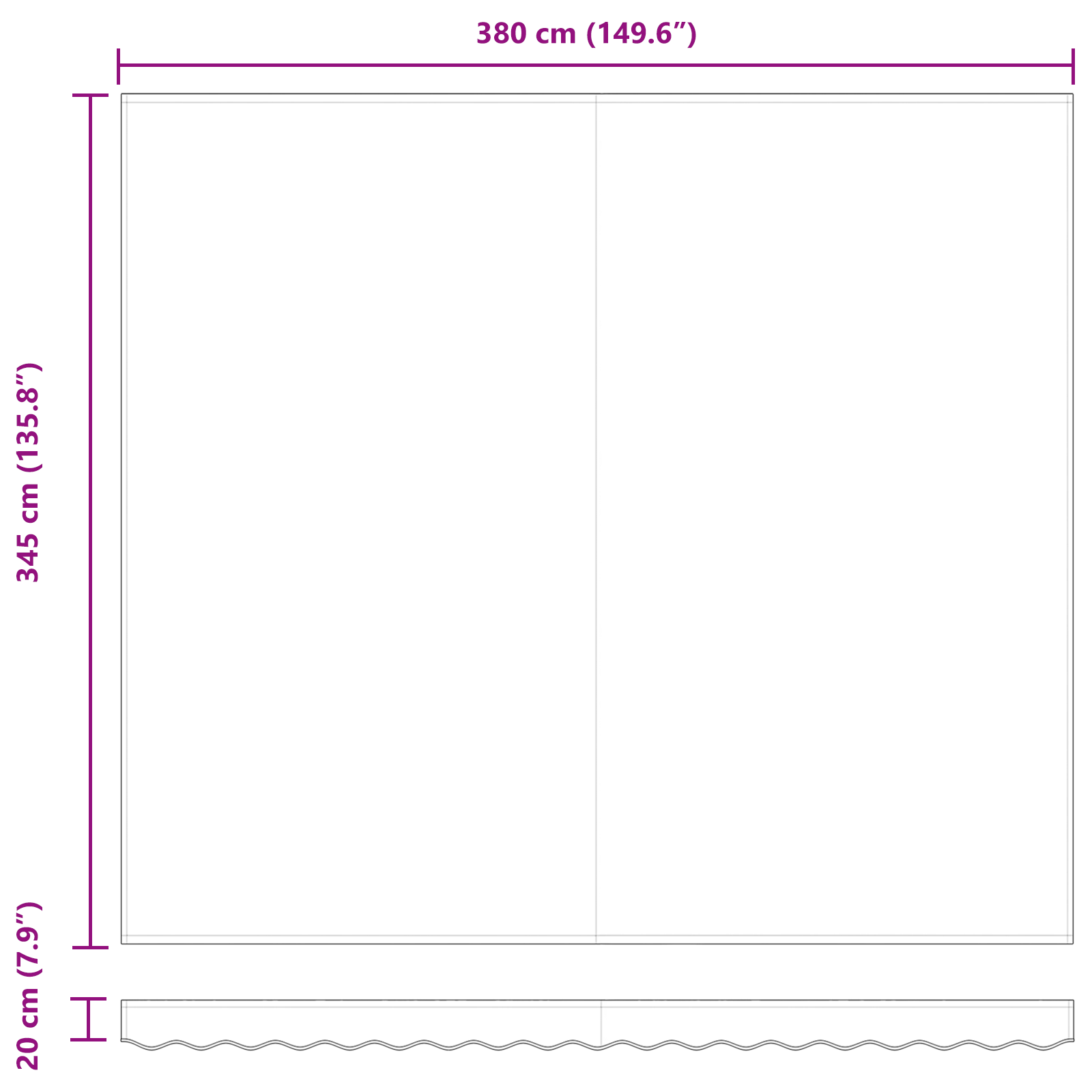raudonas markizės atsarginis audinys 4x3.5 m rėmui - Image 8