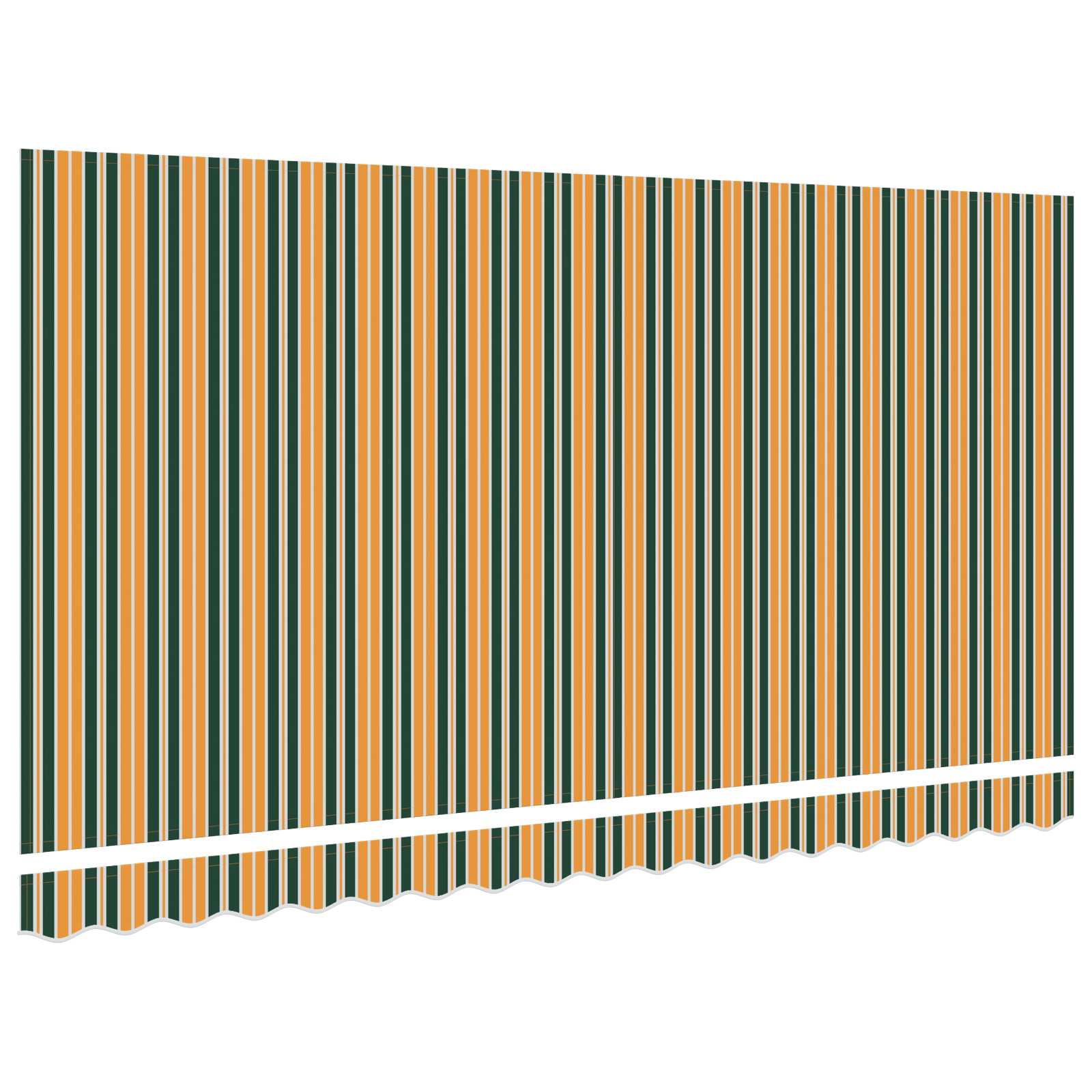 Awning Replacement Fabric for 4x2 m Frame Green and Yellow - Image 4