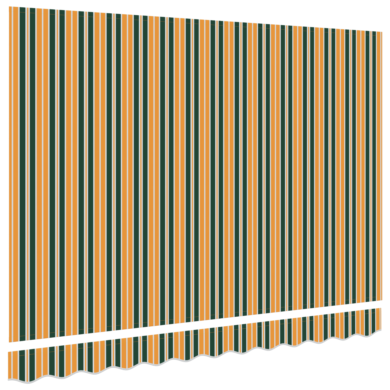 Awning Replacement Fabric for 3.5x2.5 m Frame Green and Yellow - Image 4